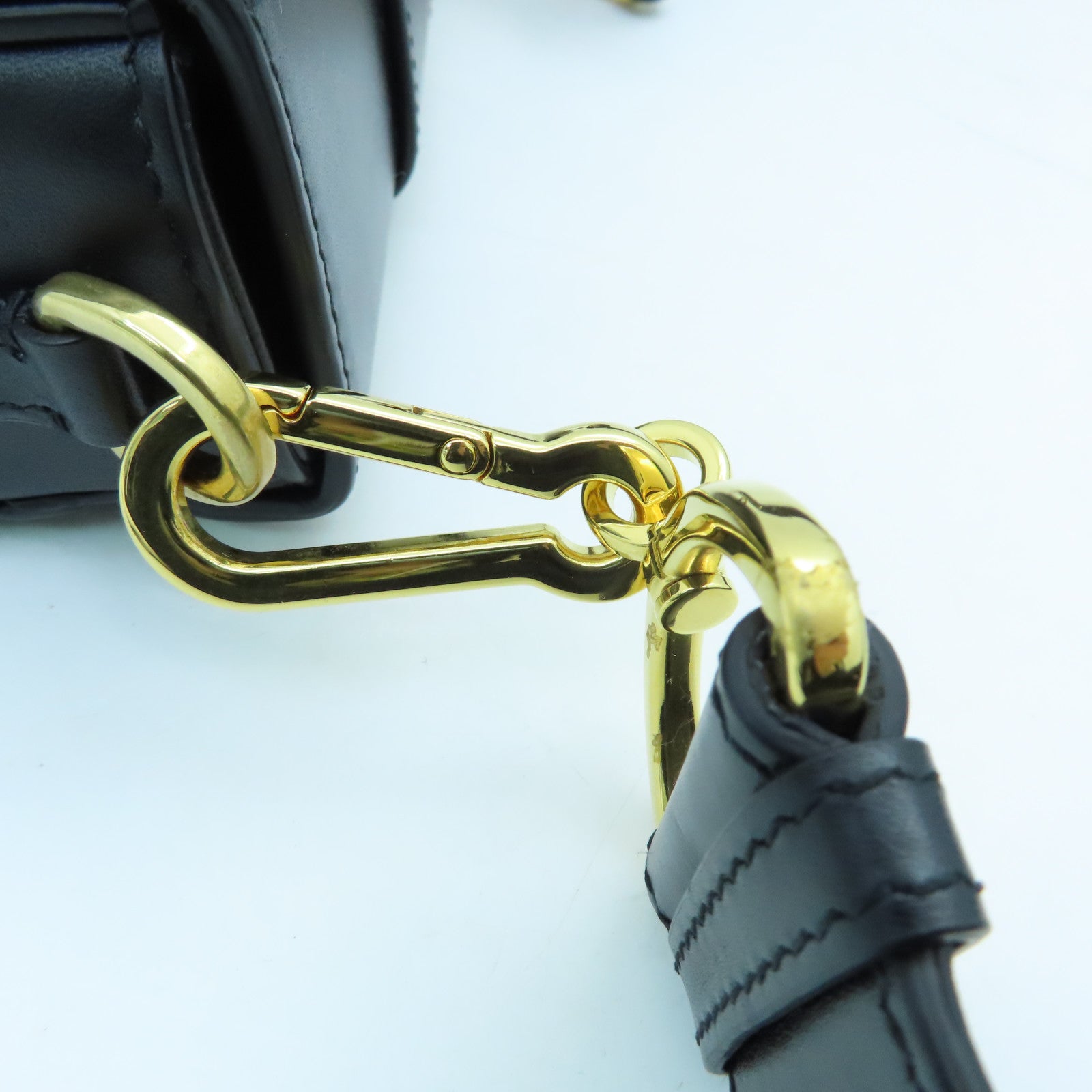 Dior Calfskin Leather 30 Montaigne Silver Buckle Shoulder Bag Black