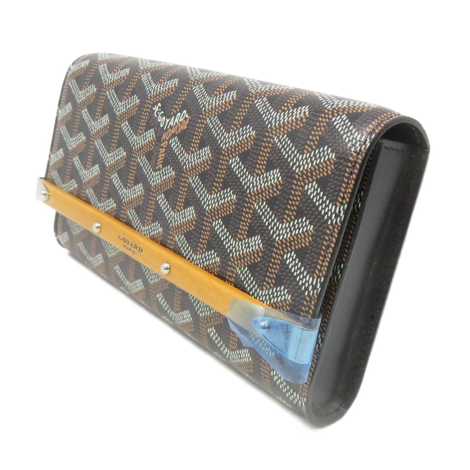GOYARD 涂层帆布Pouch手拿包啡色/黑色