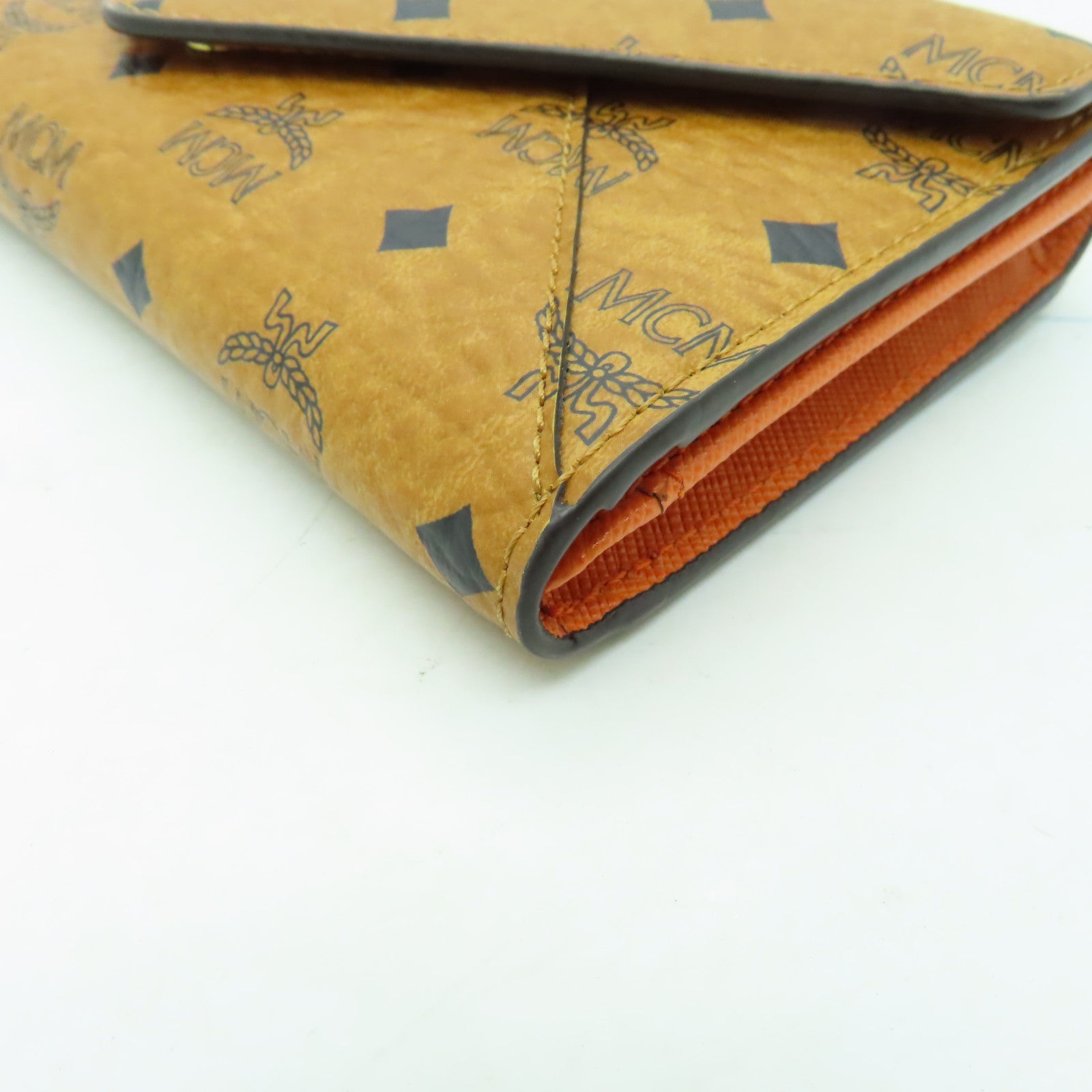 MCM 牛皮皮革Long Wallet金扣長錢包啡色
