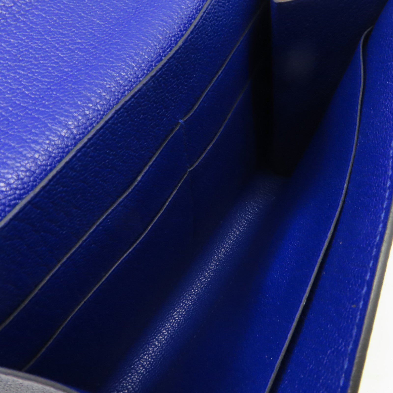 HERMES Chevre皮革Clic 16 Shoulder Bag銀扣肩背袋Bleu Electrique電光藍色