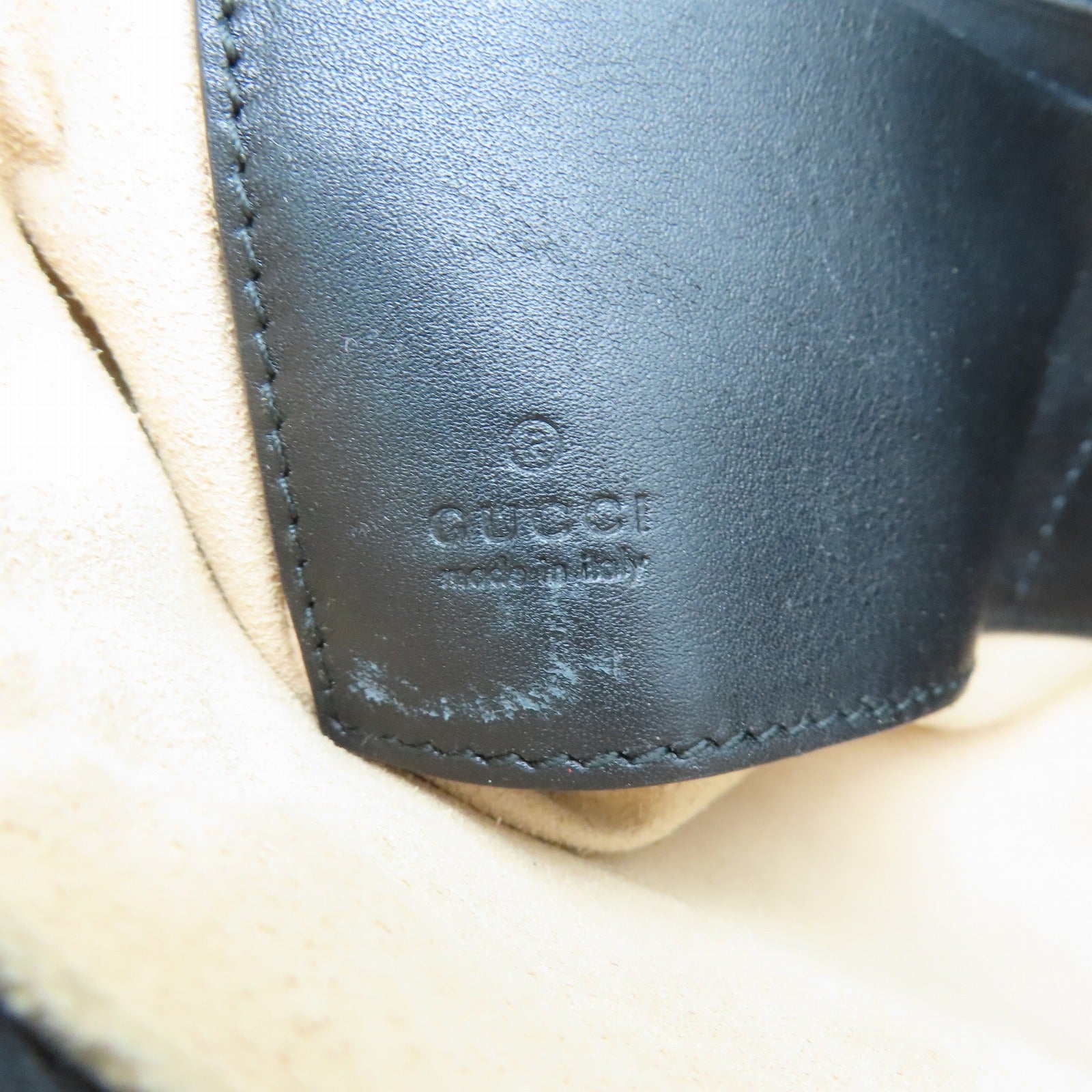 GUCCI 牛皮皮革Chain Shoulder金扣鏈帶肩背袋黑色