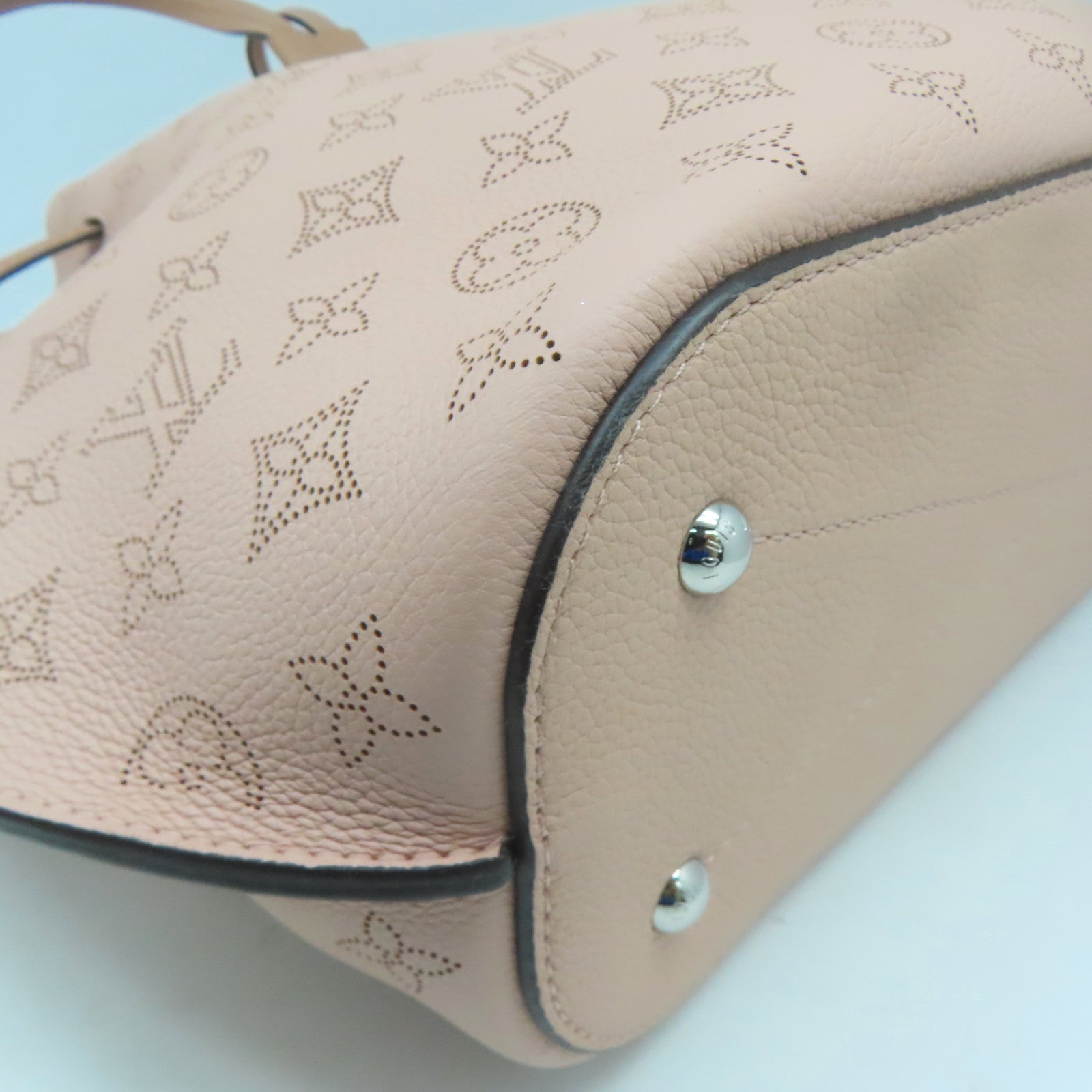 LOUIS VUITTON Mahina Girolata Bag銀扣手挽肩背兩用袋粉紅色