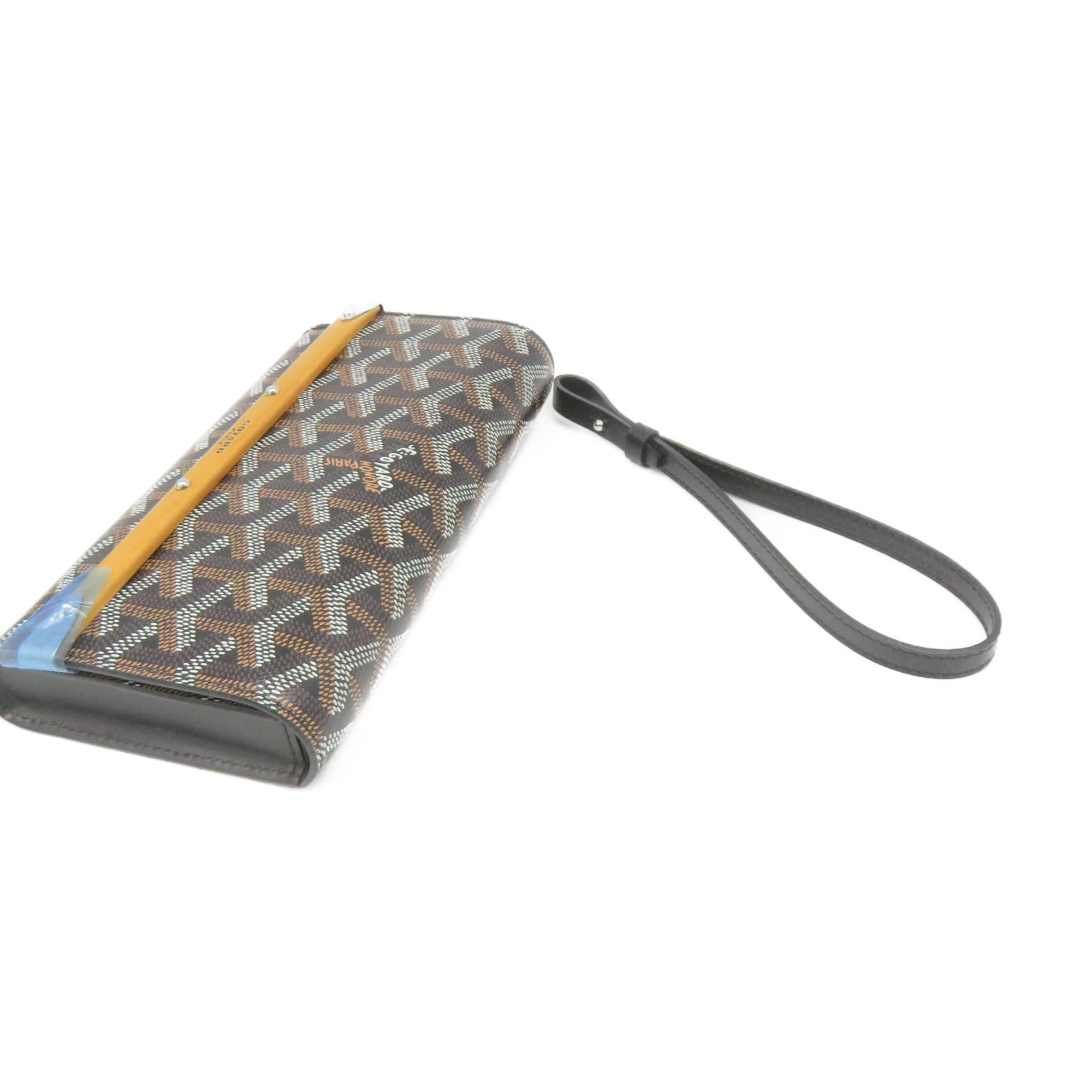 GOYARD 涂层帆布Pouch手拿包啡色/黑色