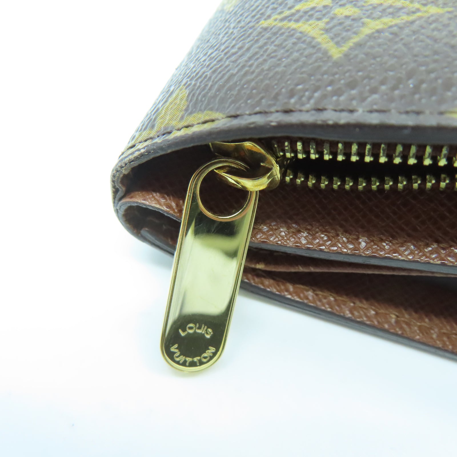 LOUIS VUITTON Monogram Portefeuille Joey金扣錢包棕色
