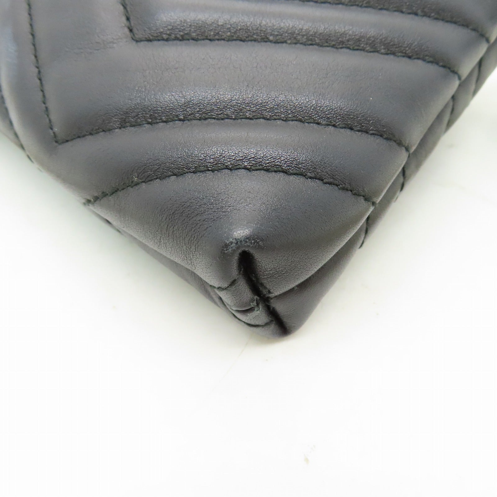 GUCCI 牛皮皮革Chain Shoulder金扣鏈帶肩背袋黑色