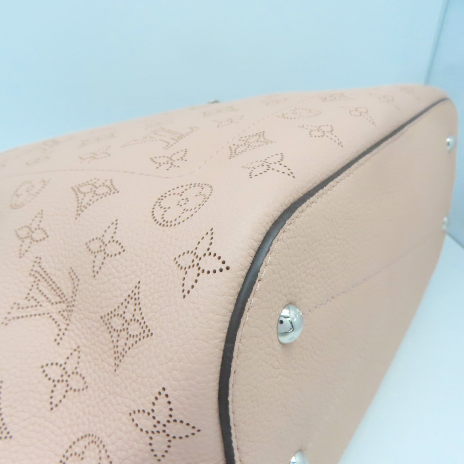 LOUIS VUITTON Mahina Girolata Bag銀扣手挽肩背兩用袋粉紅色