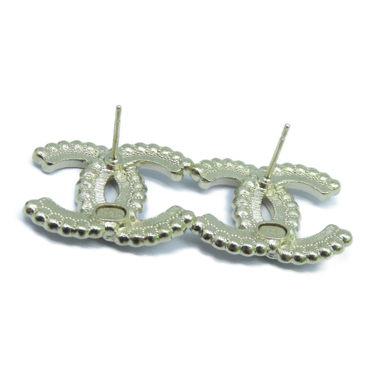 CHANEL 金屬Earrings水晶耳環金色/黑色