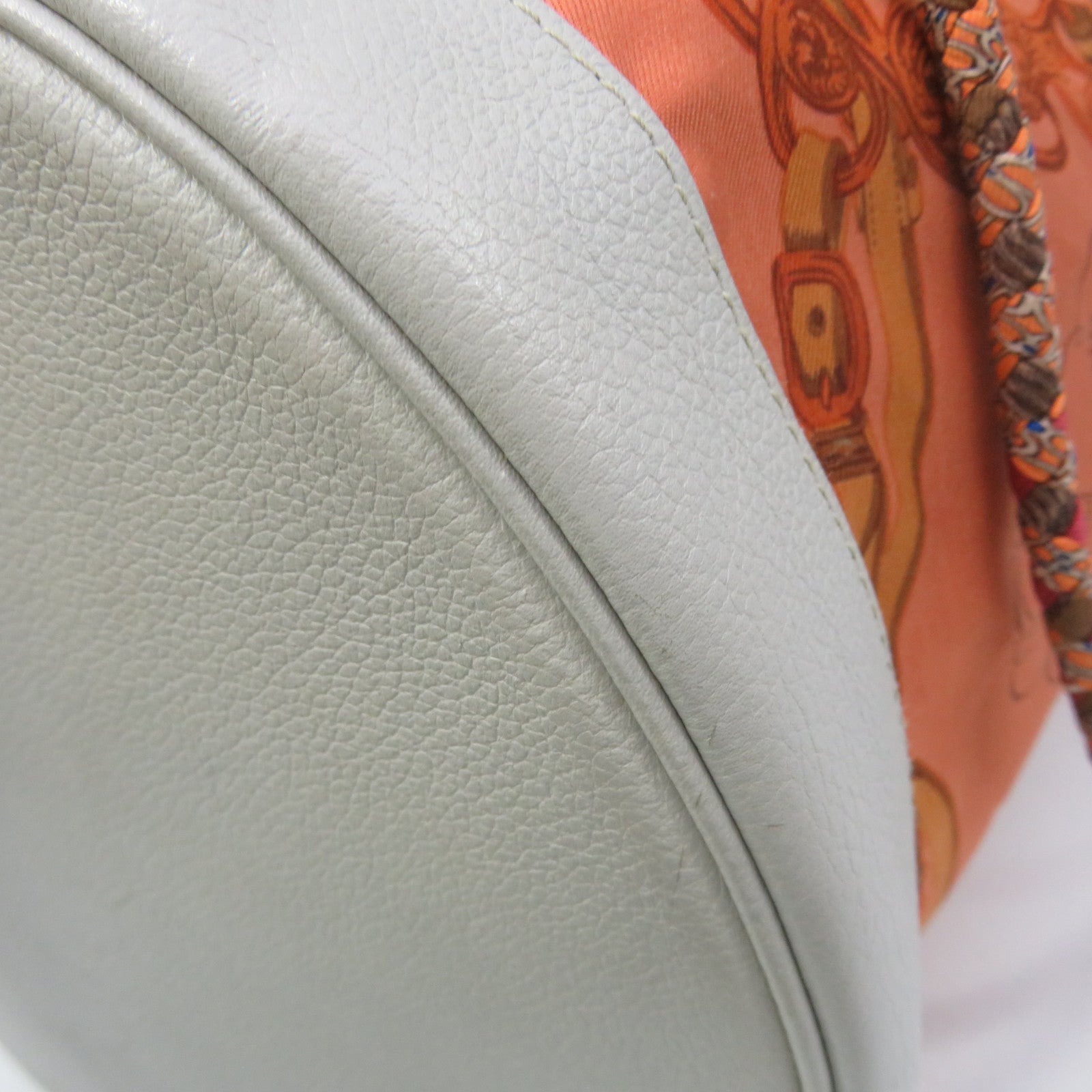 HERMES 丝质/Evercolour皮革Brides De Gala Shoulder Bag肩背袋Blush/Gris Perlel橙色/米白色