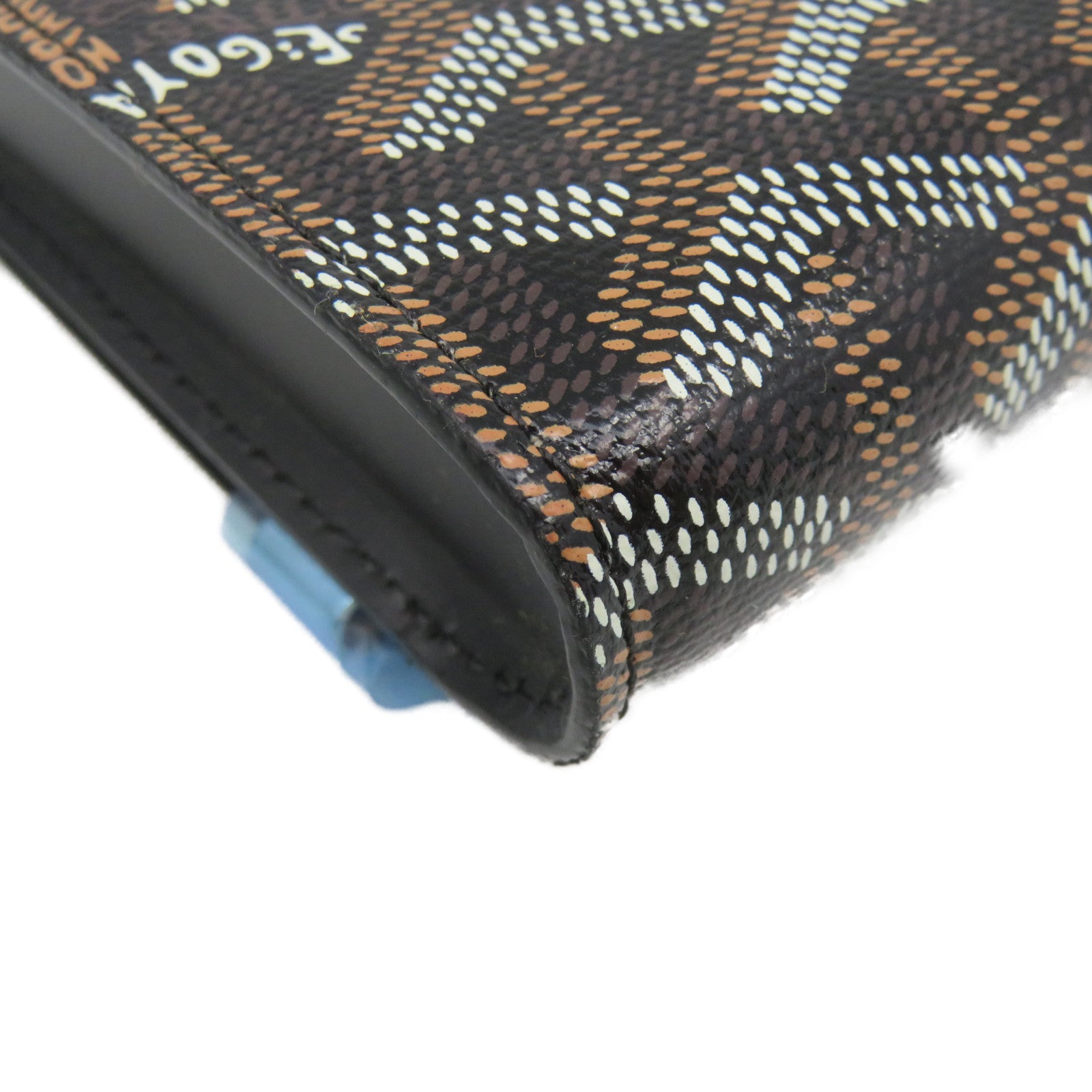 GOYARD 涂层帆布Pouch手拿包啡色/黑色