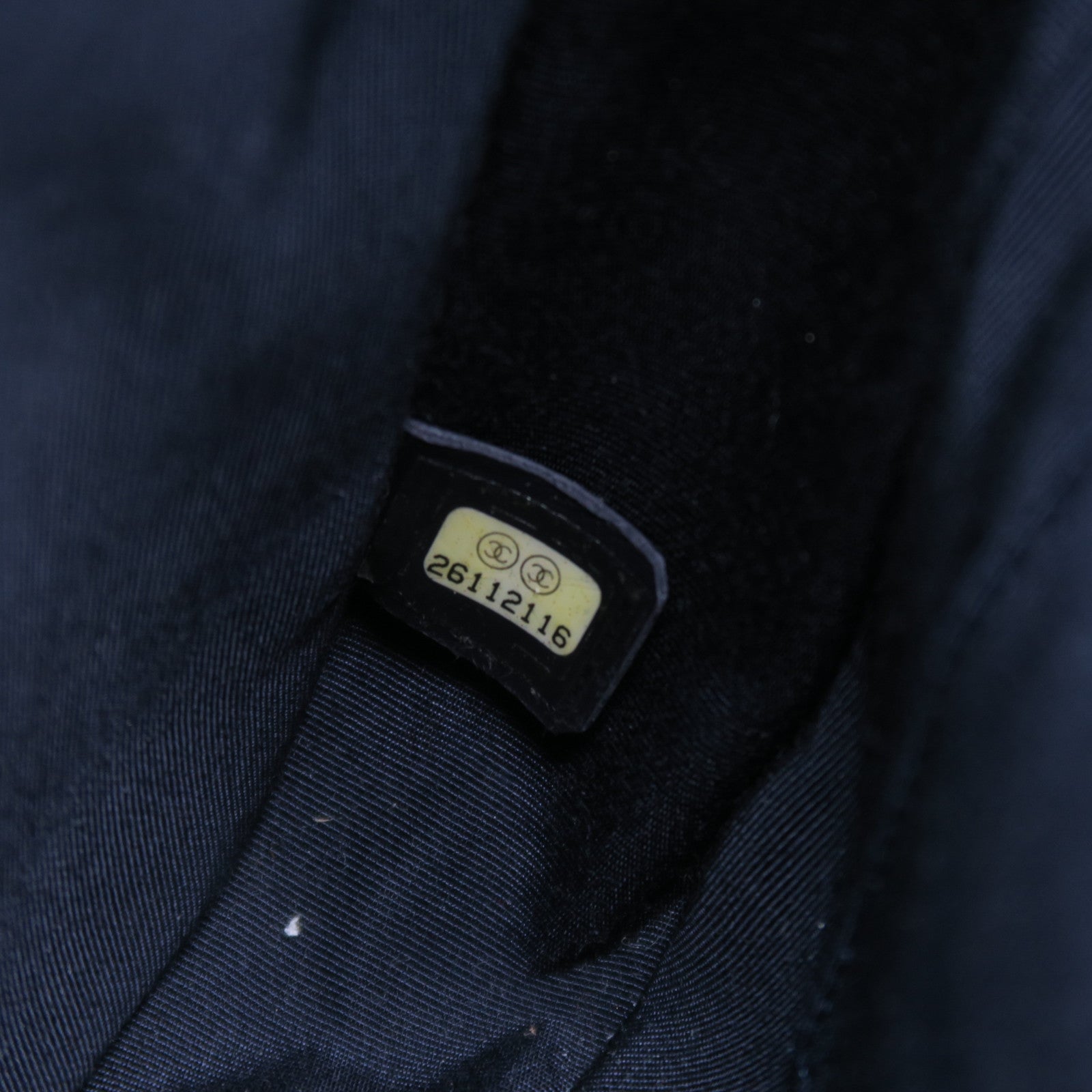 CHANEL 斜紋/菱格牛皮皮革Chain Shoulder Bag銀扣鏈帶肩背袋深藍色/黑色