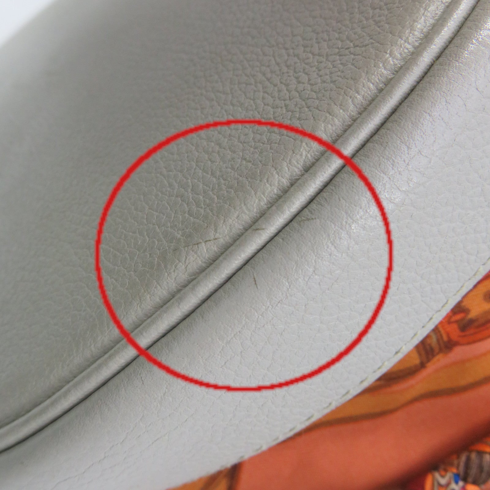 HERMES 丝质/Evercolour皮革Brides De Gala Shoulder Bag肩背袋Blush/Gris Perlel橙色/米白色