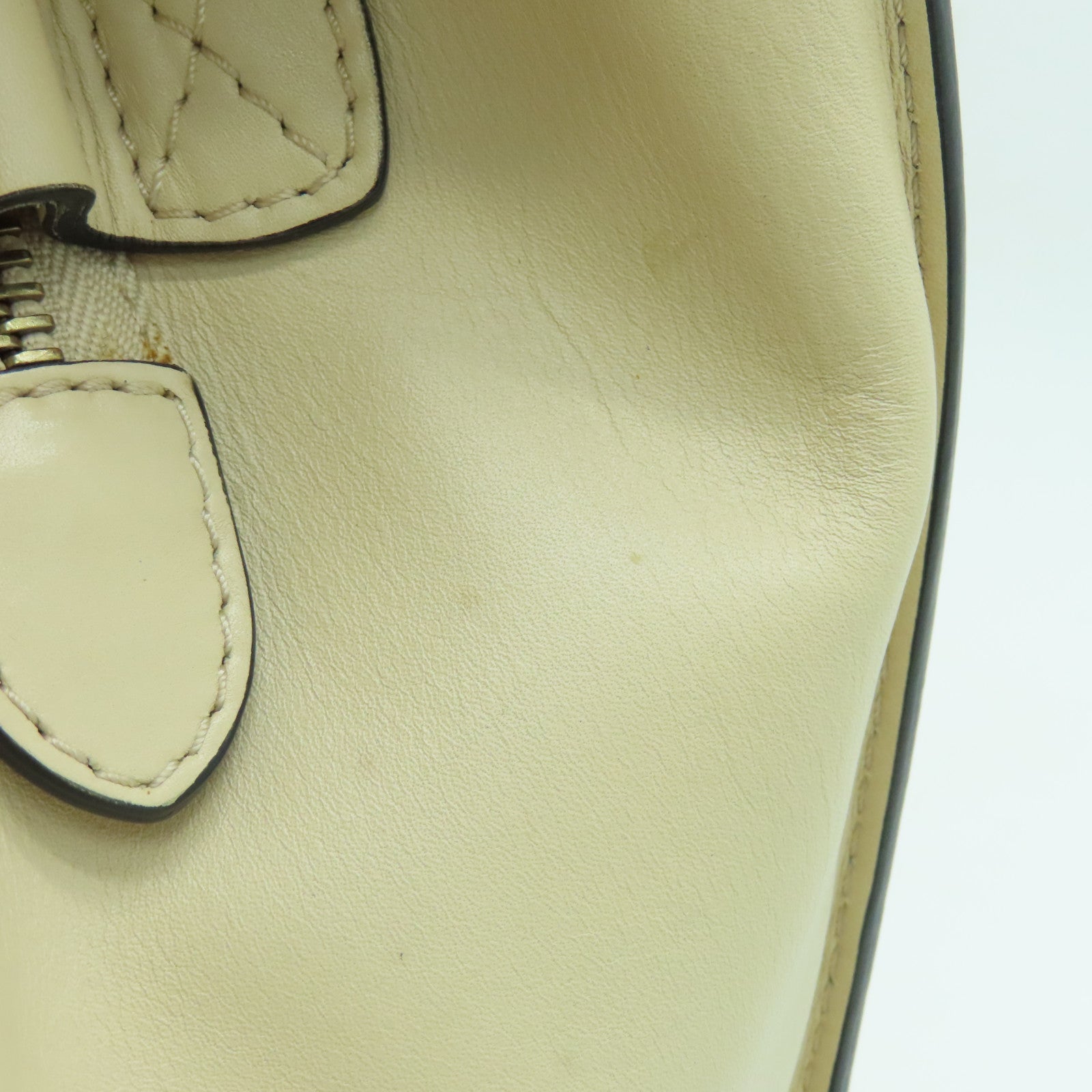CELINE Leather Micro Luggage Gold Buckle Shoulder Bag Beige