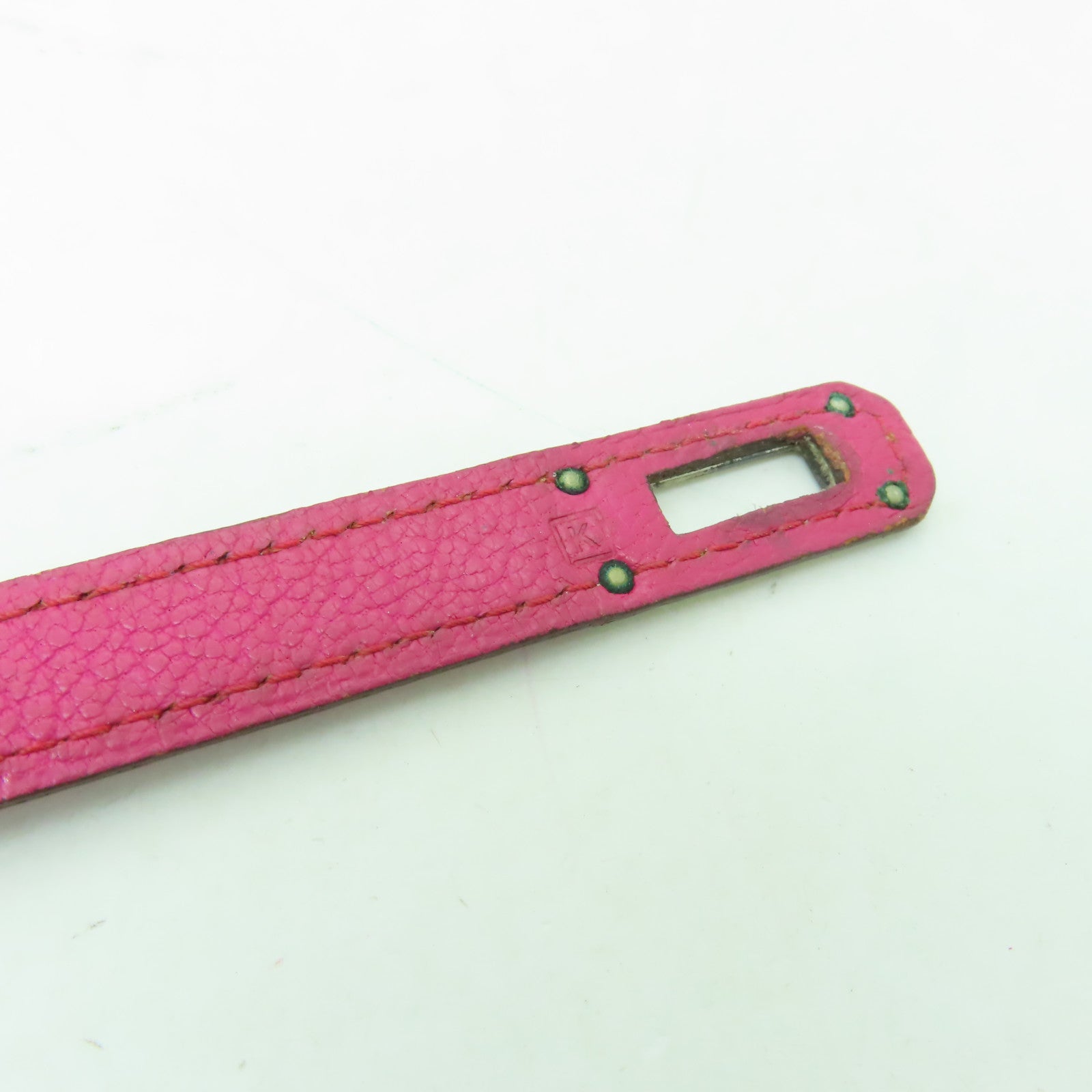 HERMES Chevre皮革Kelly Classic銀扣長錢包Fuschia Pink粉紅色
