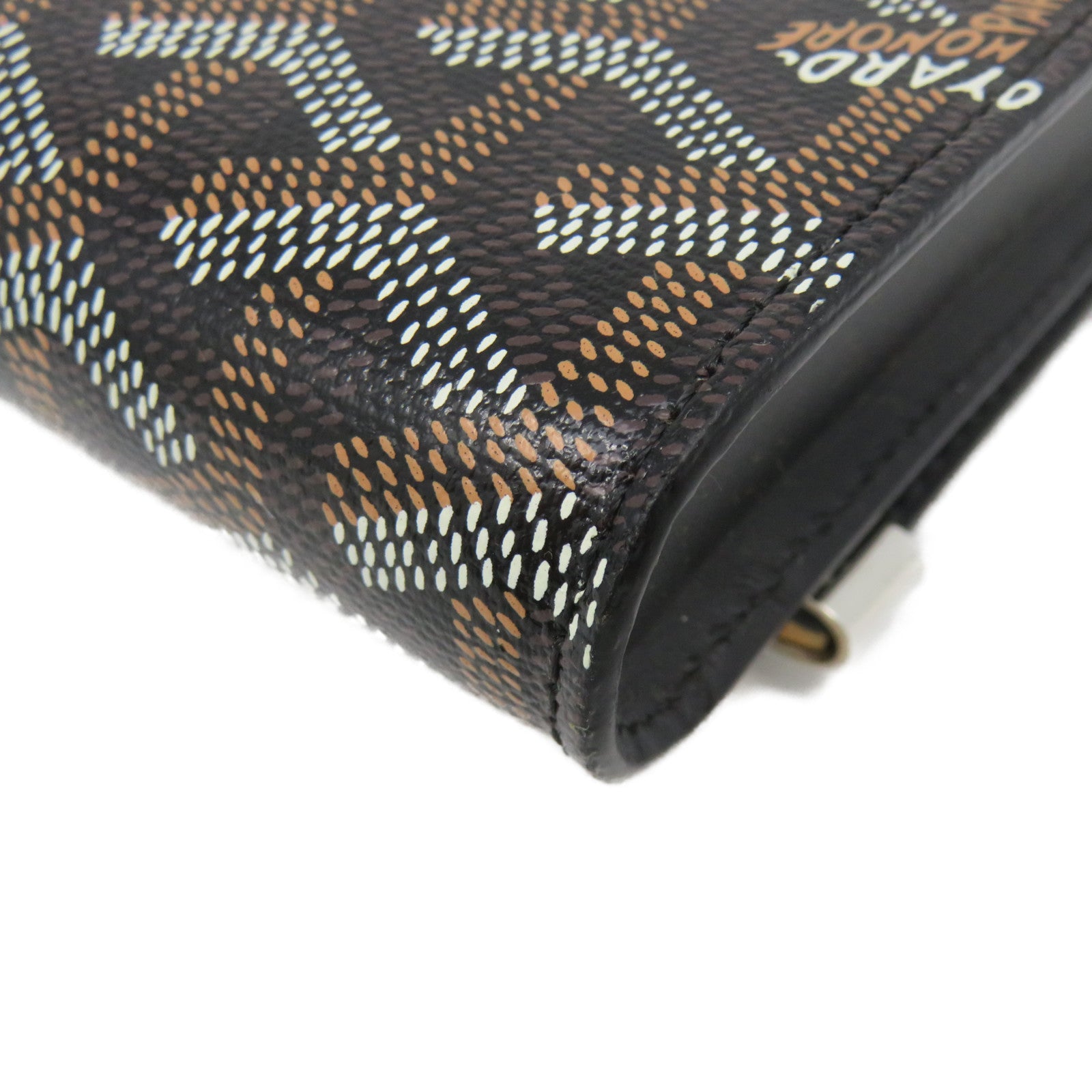 GOYARD 涂层帆布Pouch手拿包啡色/黑色