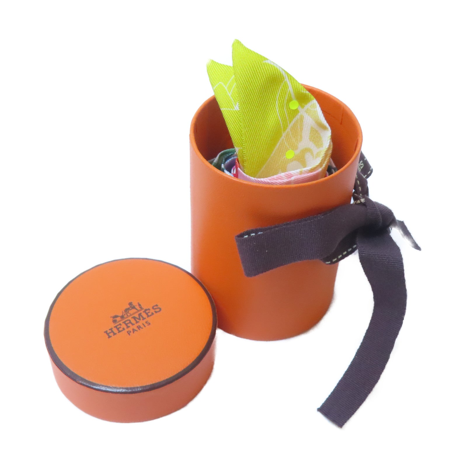 HERMES 絲質Twilly絲巾彩色