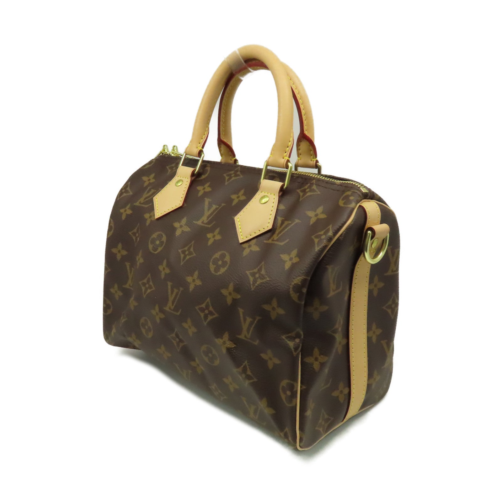 LOUIS VUITTON Monogram Speedy 25 2Way Shoulder Bag金扣手挽肩背兩用袋啡色