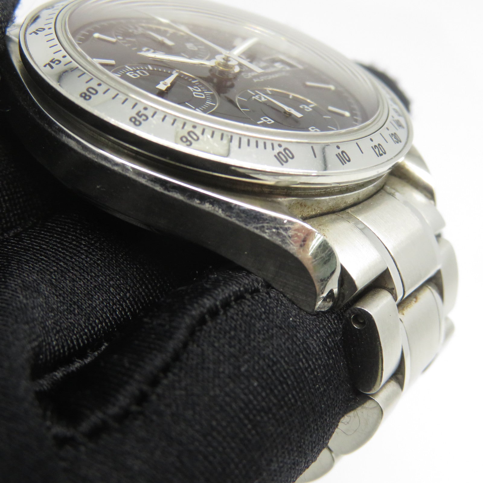 OMEGA Speedmaster Date不鏽鋼手錶自動機芯黑色