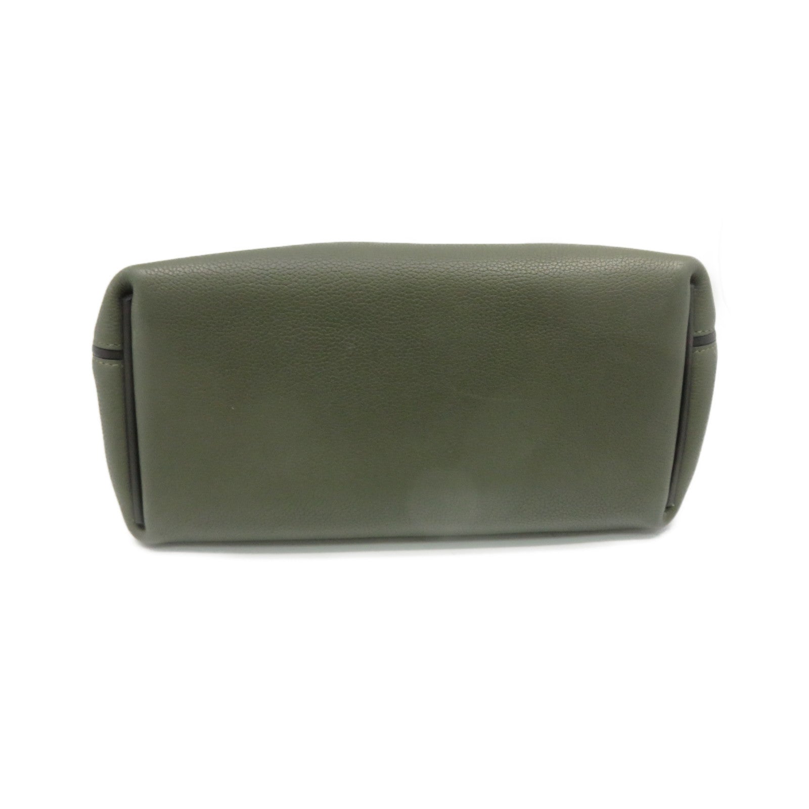 HERMES Clemence皮革24/24 29cm 2Way Shoulder Bag金扣手挽肩背两用袋61/60绿色