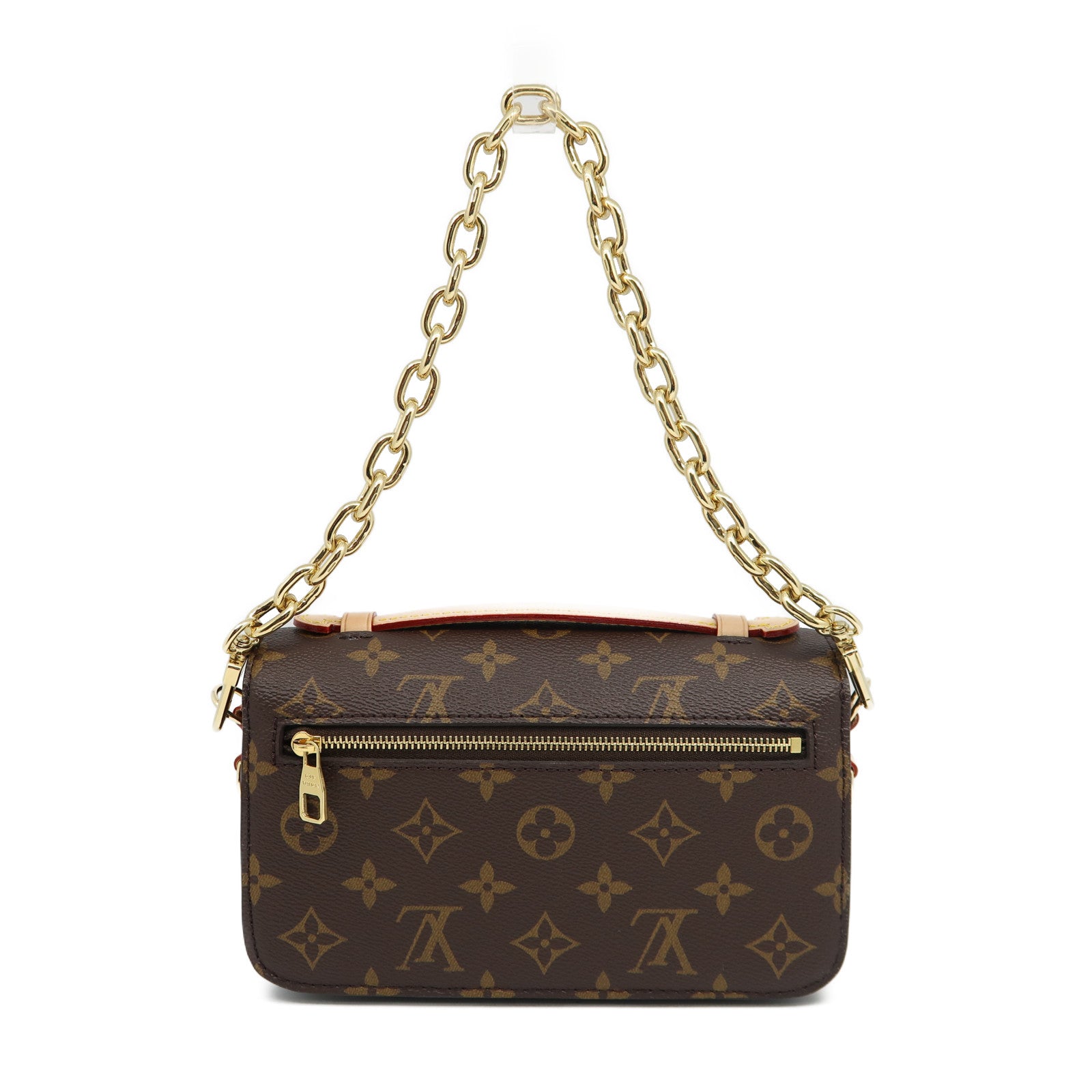 LOUIS VUITTON Monogram Pochette Metis East West金扣手挽肩背兩用袋啡色