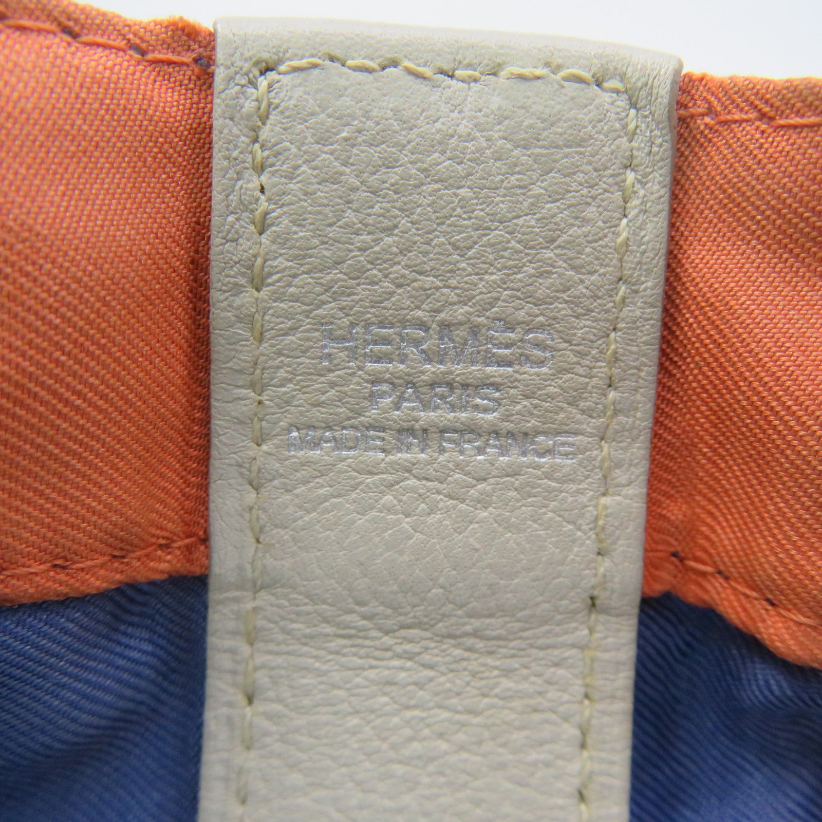 HERMES 丝质/Evercolour皮革Brides De Gala Shoulder Bag肩背袋Blush/Gris Perlel橙色/米白色