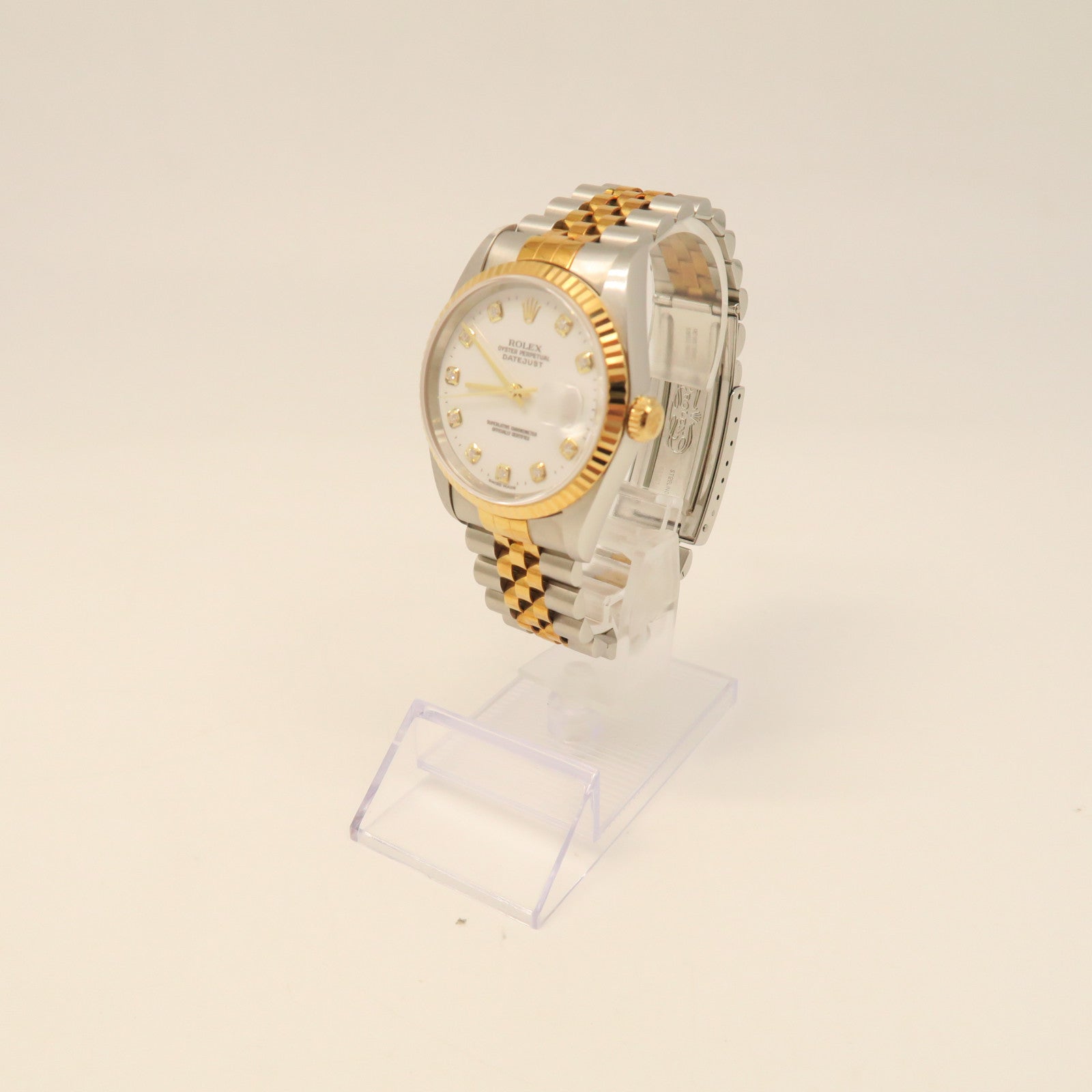 ROLEX Datejust 18K Gold/Stainless Steel Watch Automatic Movement Gold/Silver