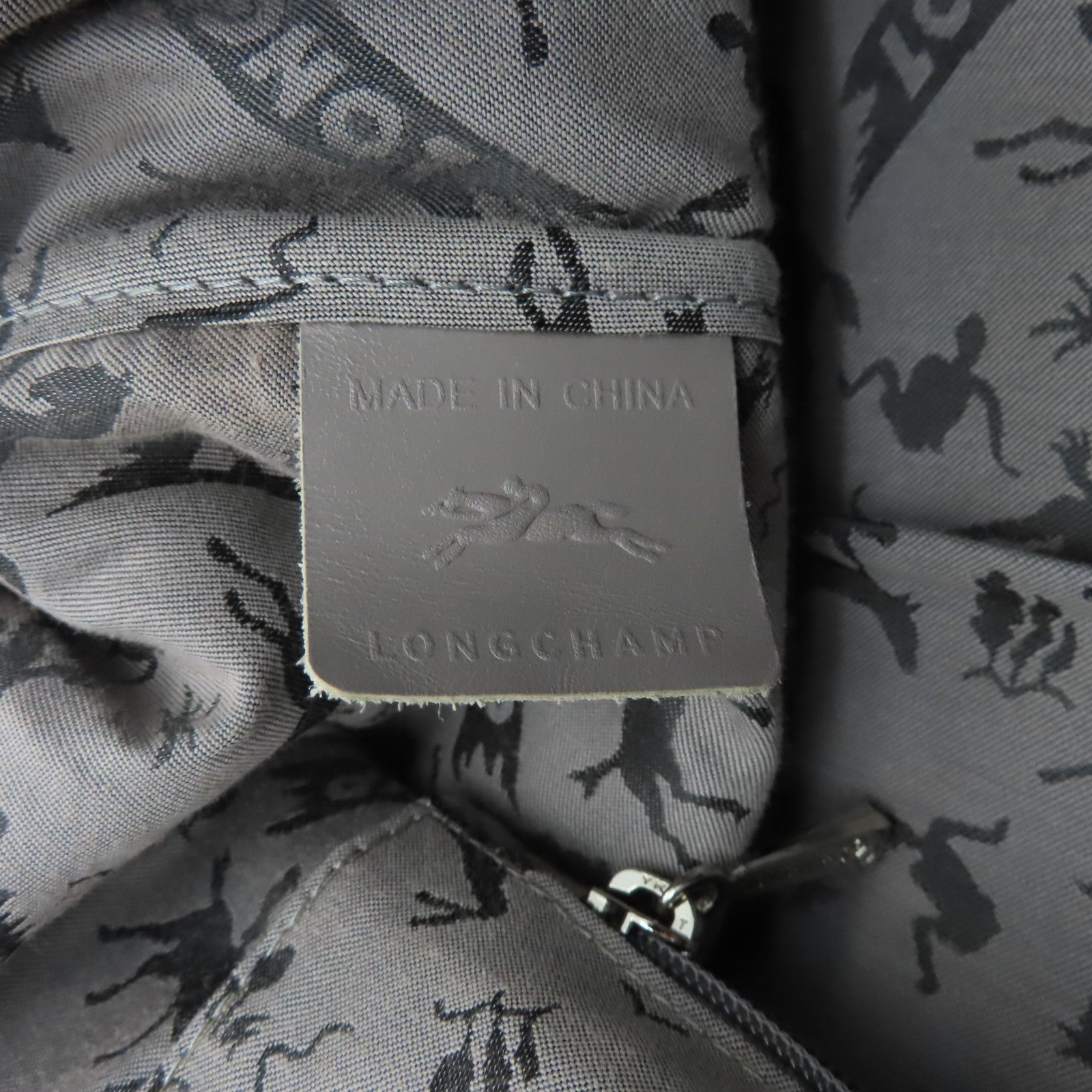 Longchamp 【激減優惠】牛皮皮革2Way Bag銀扣手挽肩背兩用袋卡其色