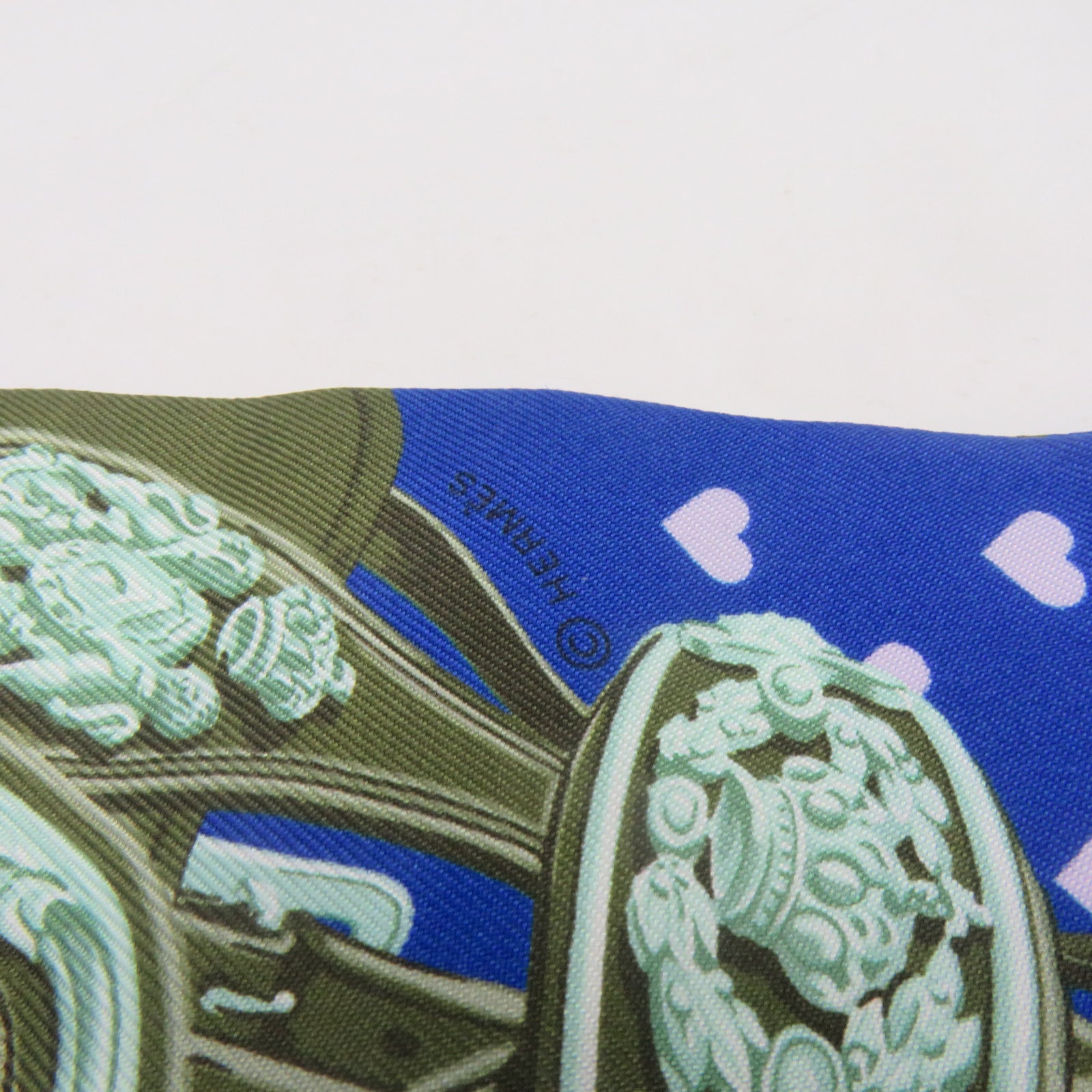 HERMES 絲質Twilly Scarf絲巾藍色/綠色/軍綠色/彩色