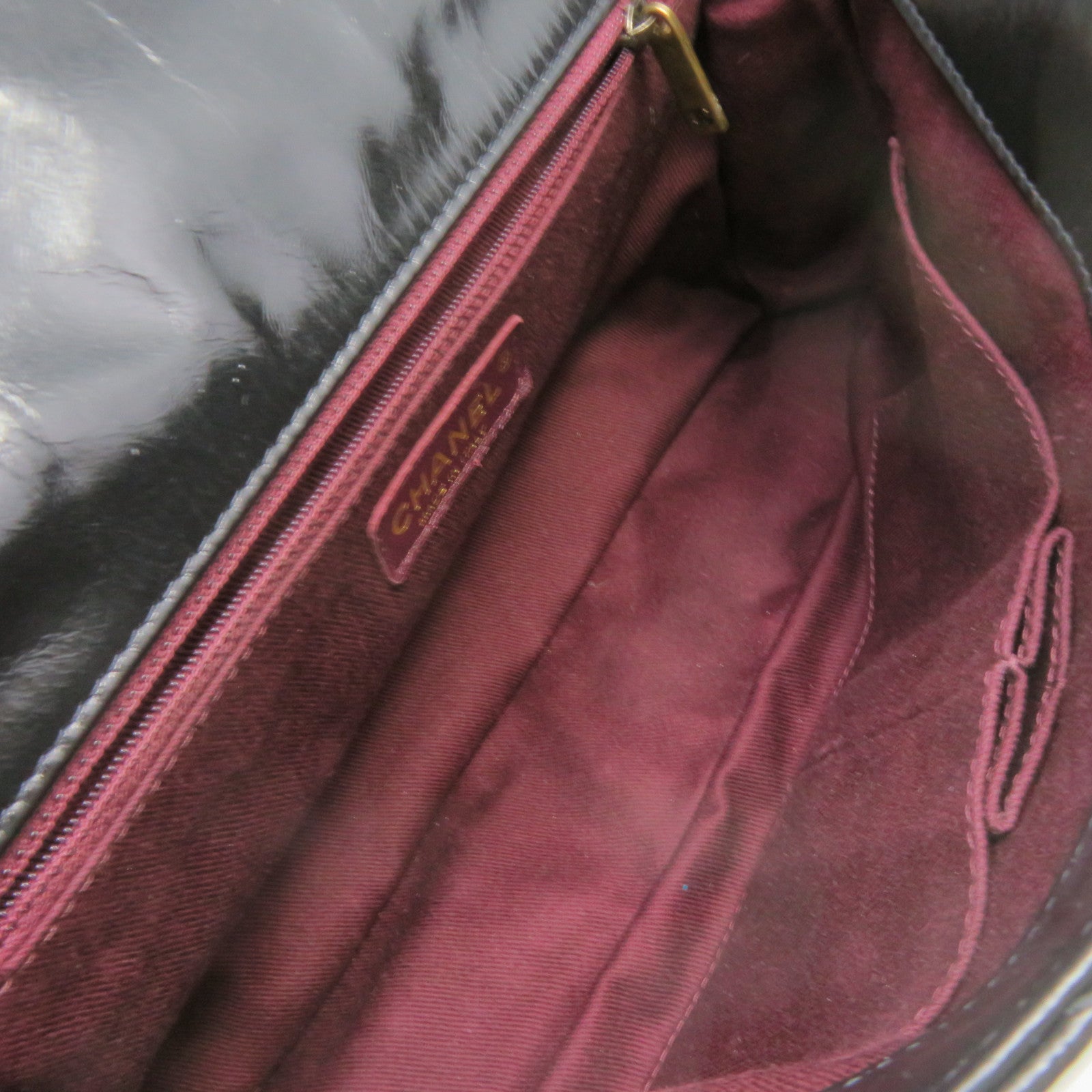 CHANEL 菱格牛皮皮革2Way Shoulder Bag金扣鏈帶手挽肩背兩用袋黑色