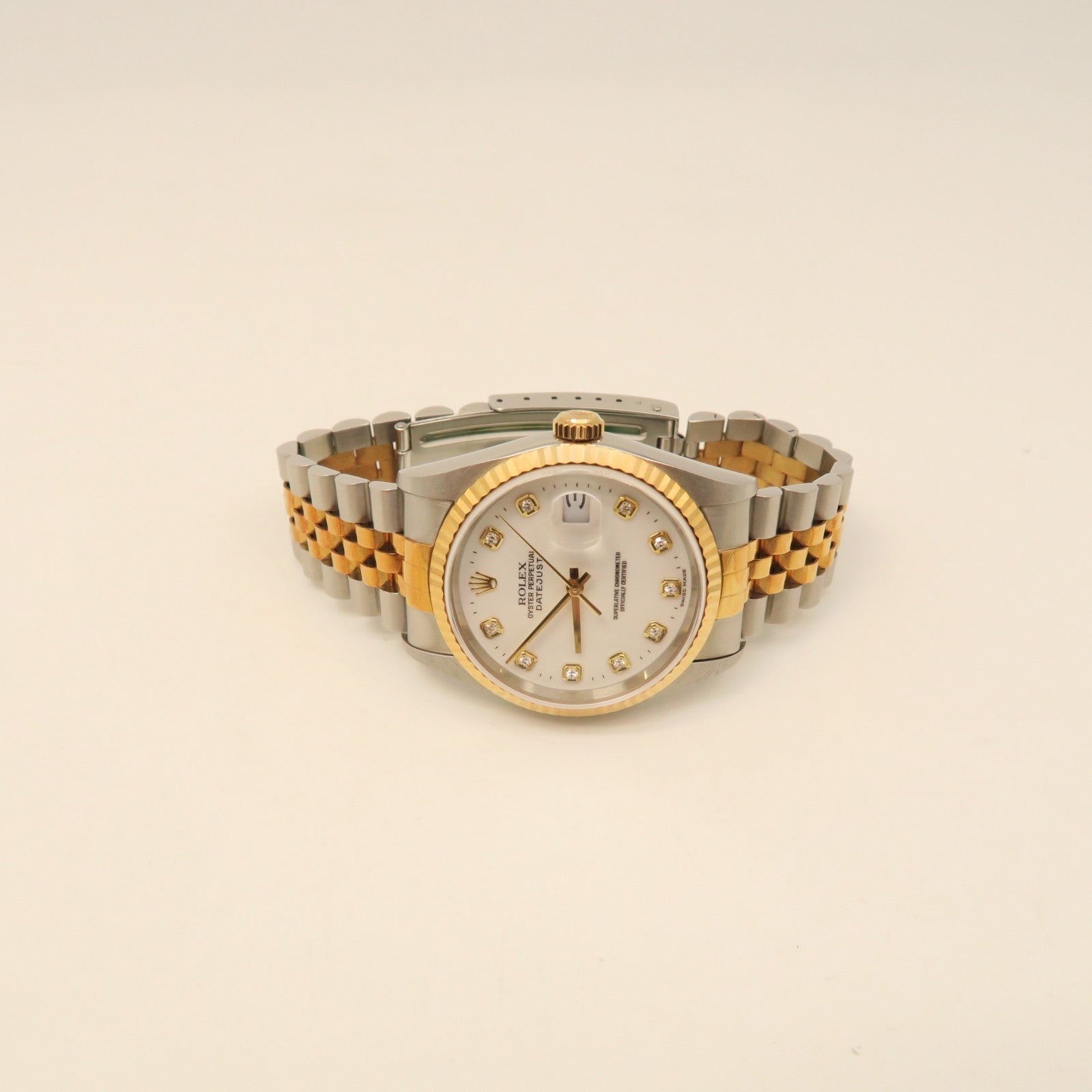 ROLEX Datejust 18K Gold/Stainless Steel Watch Automatic Movement Gold/Silver
