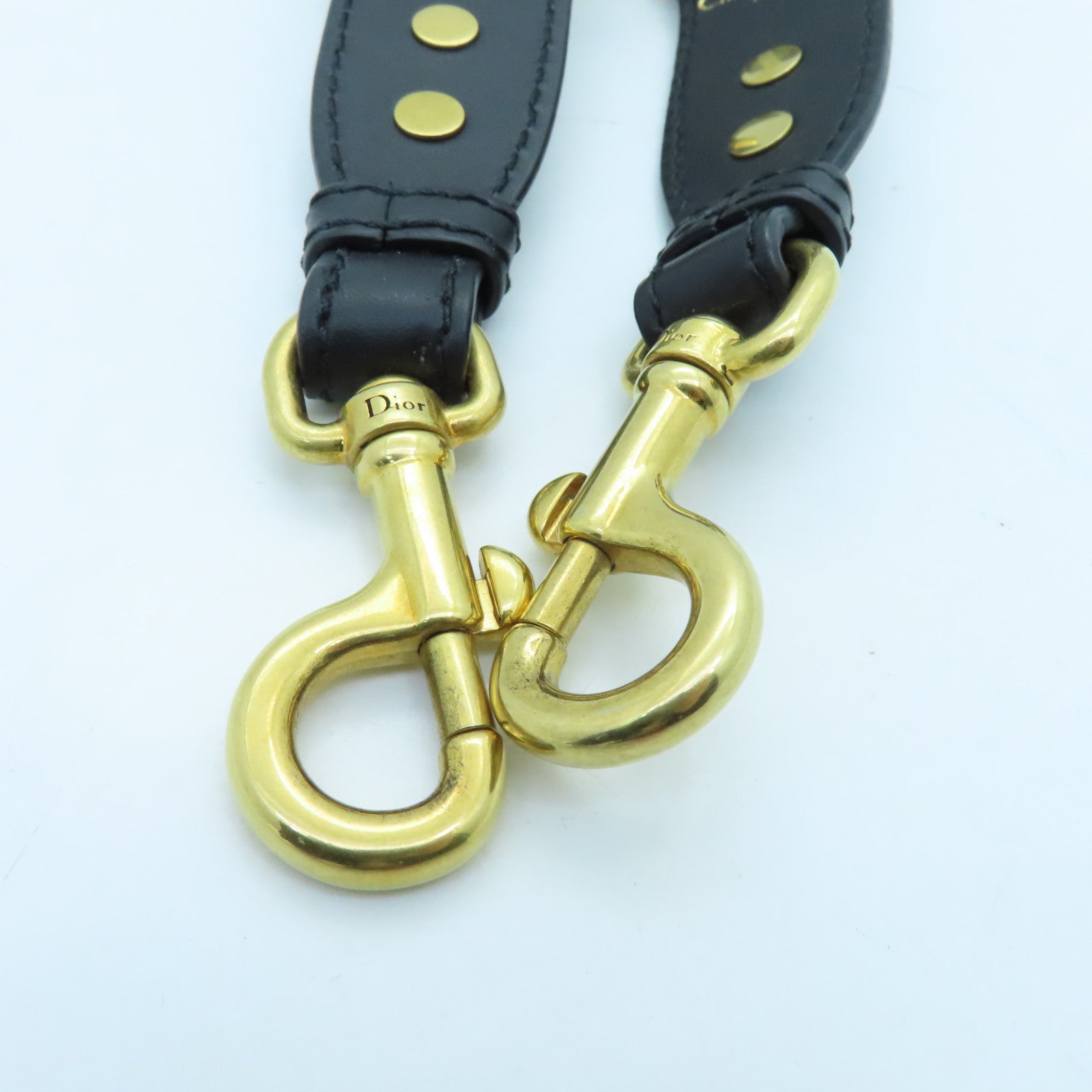 Dior Canvas Adjustable Strap Gold Buckle Charm White/Blue Black