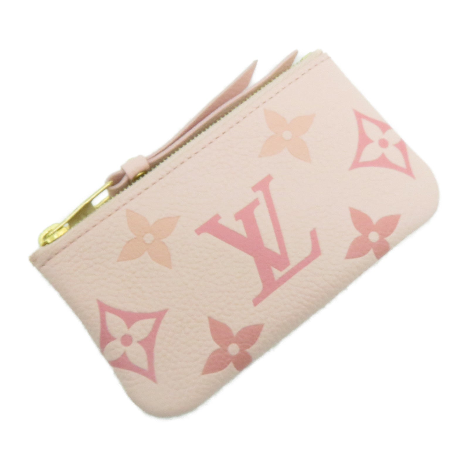 LOUIS VUITTON Monogram Empreinte Card Case金扣卡片套粉紅色