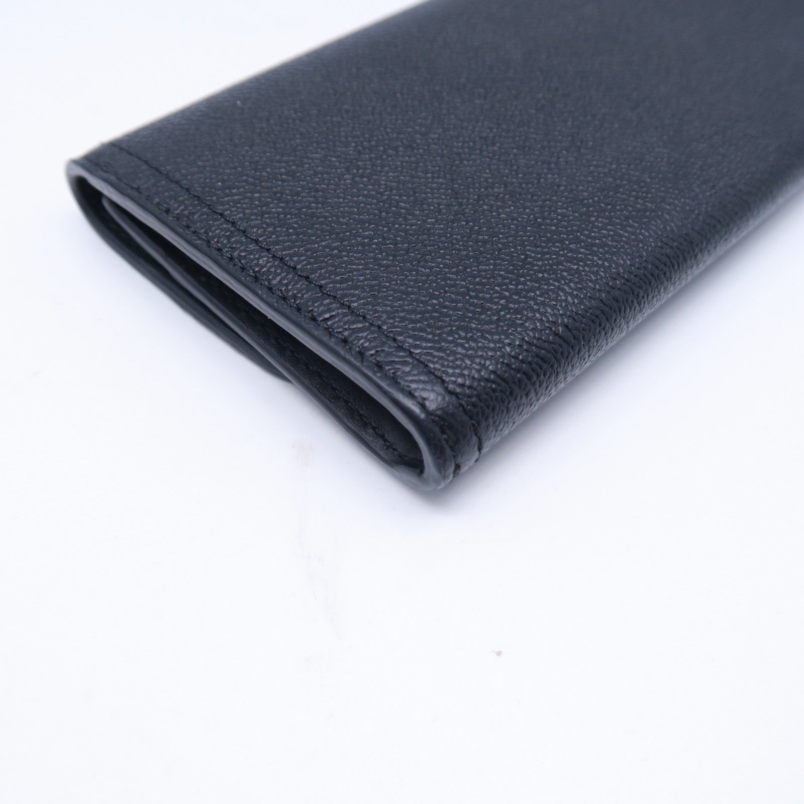 BURBERRY 牛皮皮革Long wallet金扣長錢包黑色