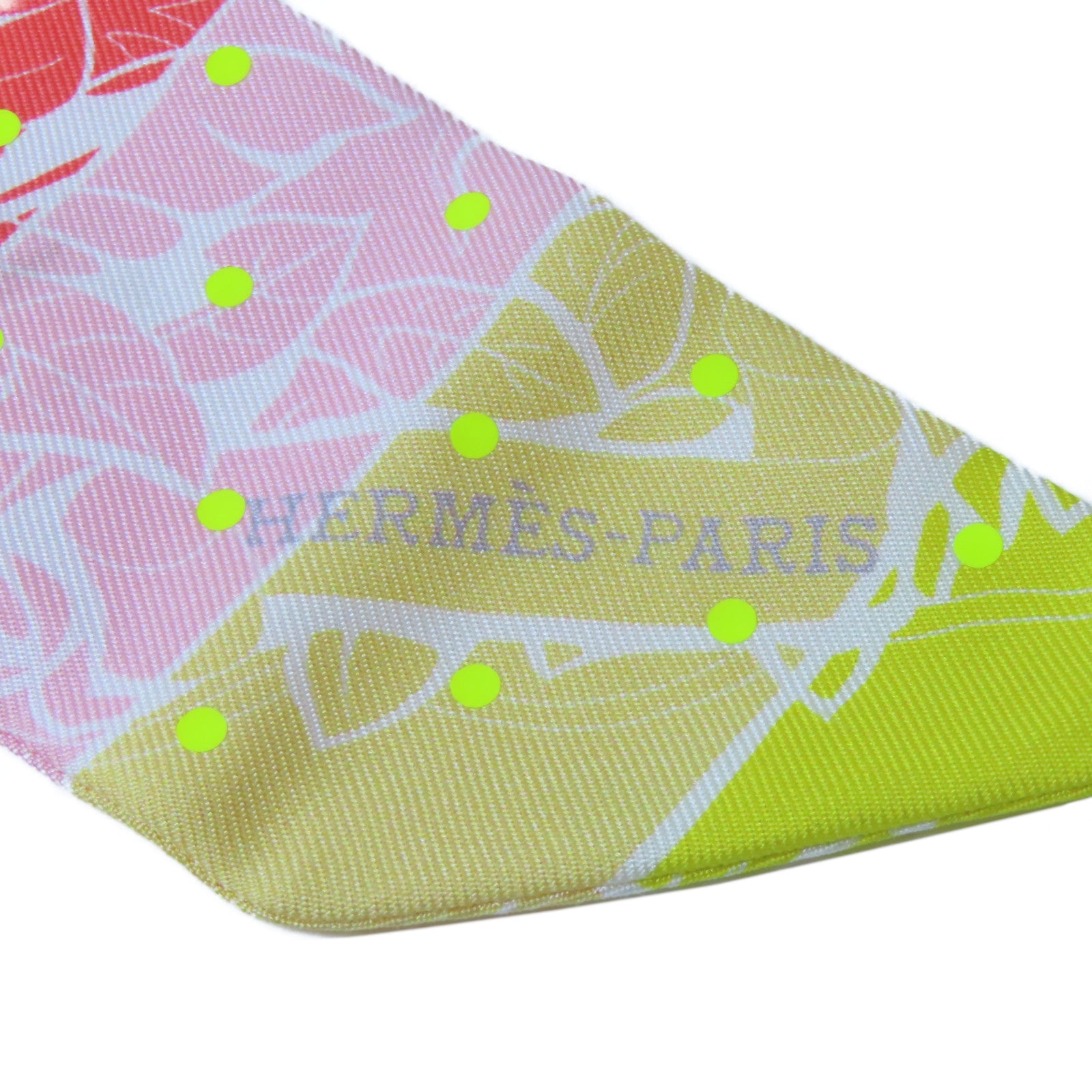 HERMES 絲質Twilly絲巾彩色