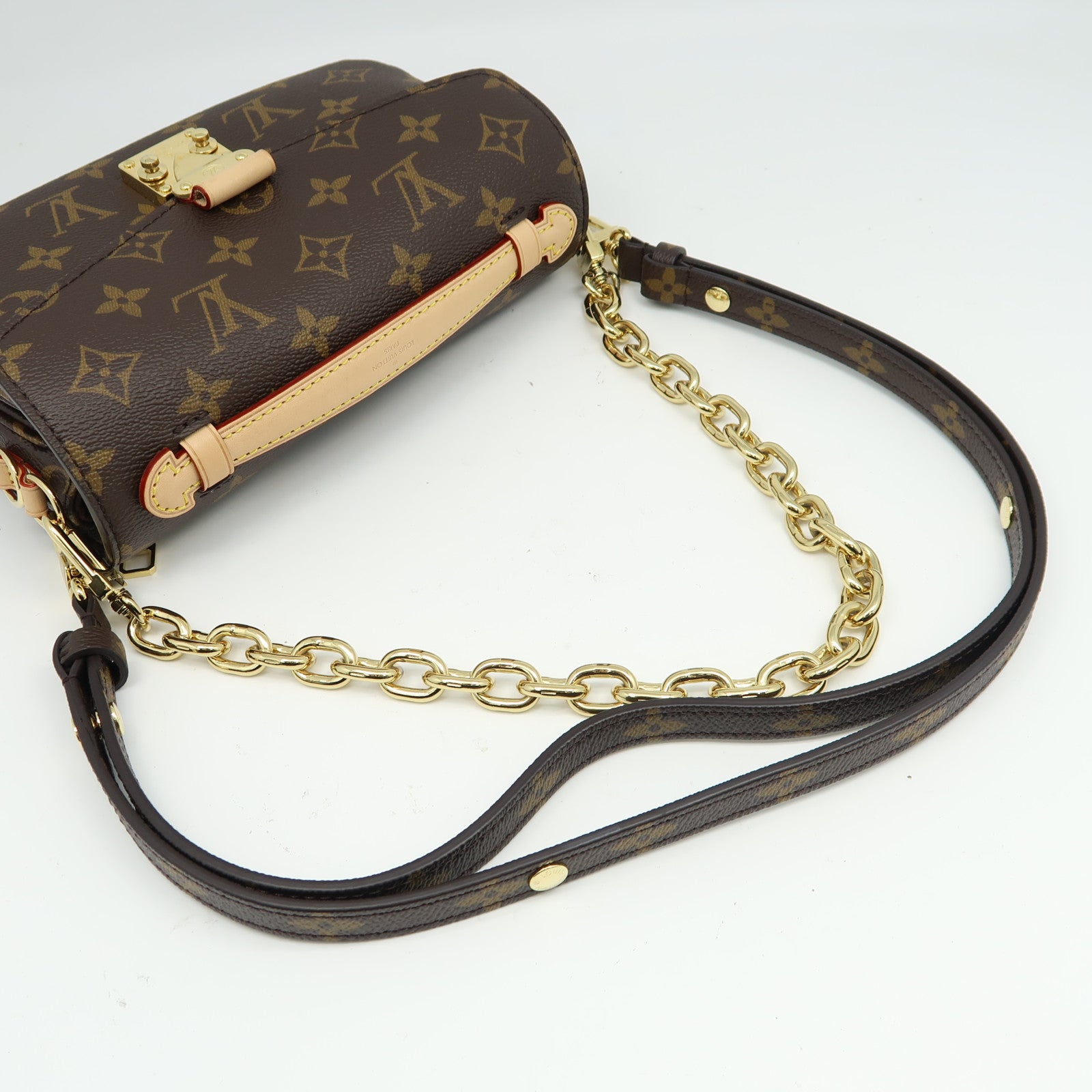 LOUIS VUITTON Monogram Pochette Metis East West金扣手挽肩背兩用袋啡色