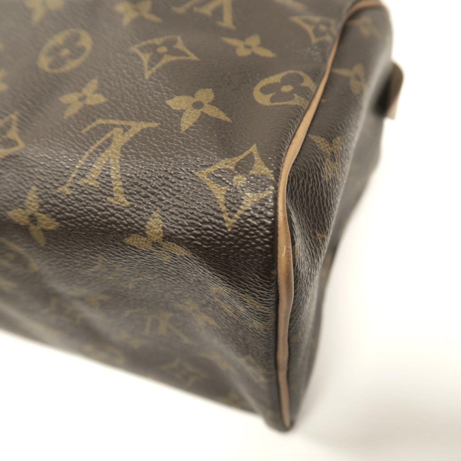 LOUIS VUITTON Monogram Speedy 25金扣手挽袋啡色
