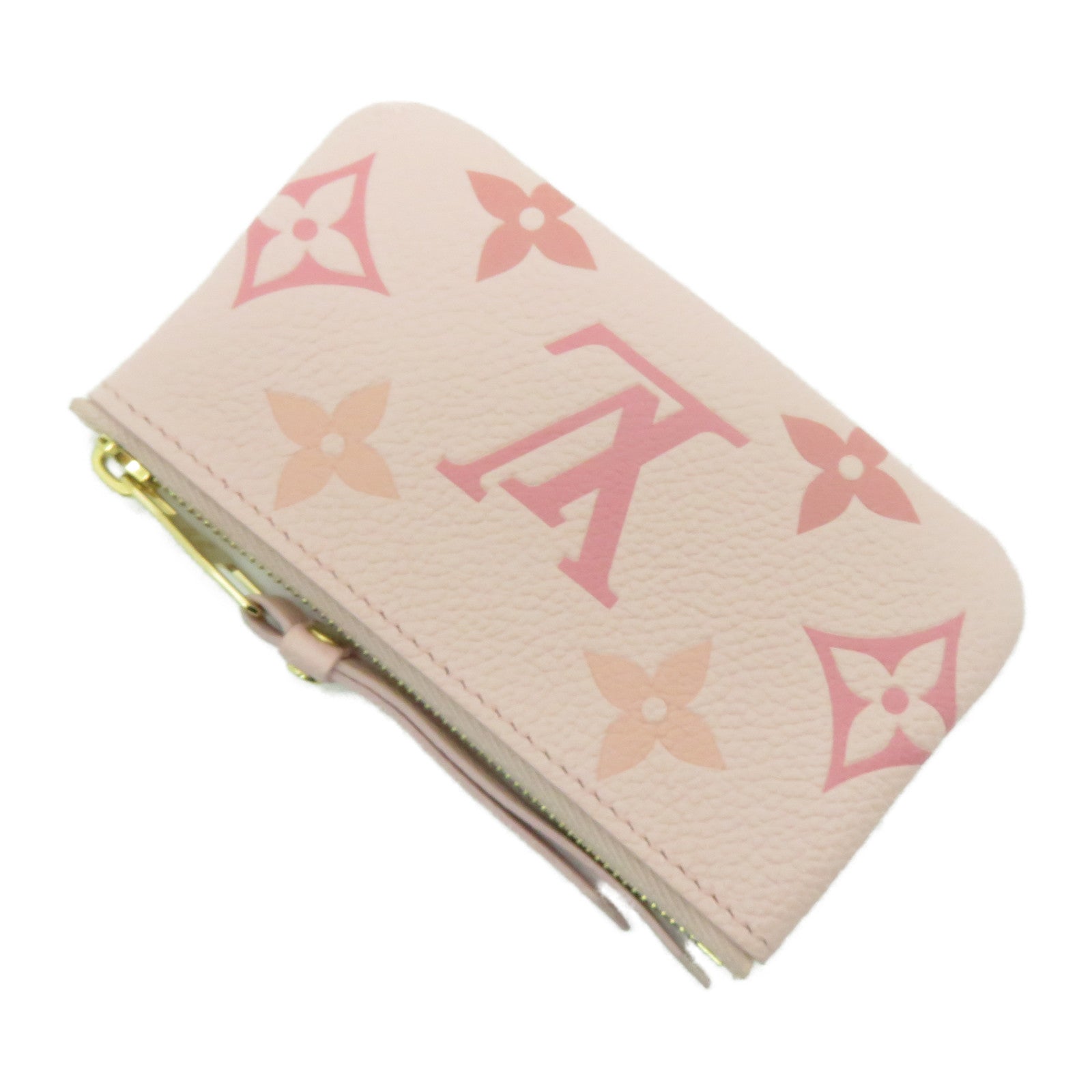 LOUIS VUITTON Monogram Empreinte Card Case金扣卡片套粉紅色