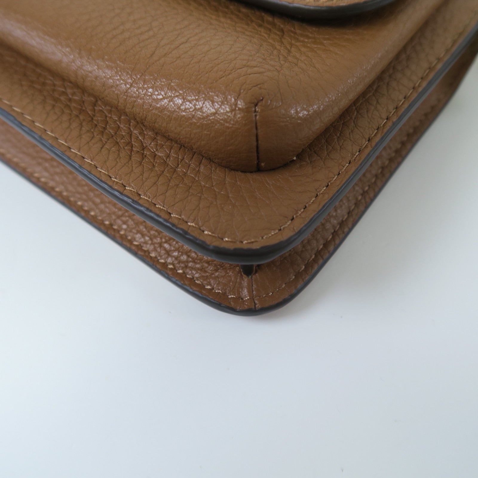 Kate Spade 牛皮皮革Shoulder Bag金扣肩背袋啡色