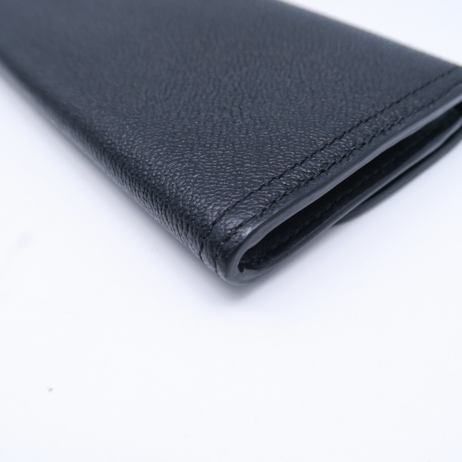 BURBERRY 牛皮皮革Long wallet金扣長錢包黑色
