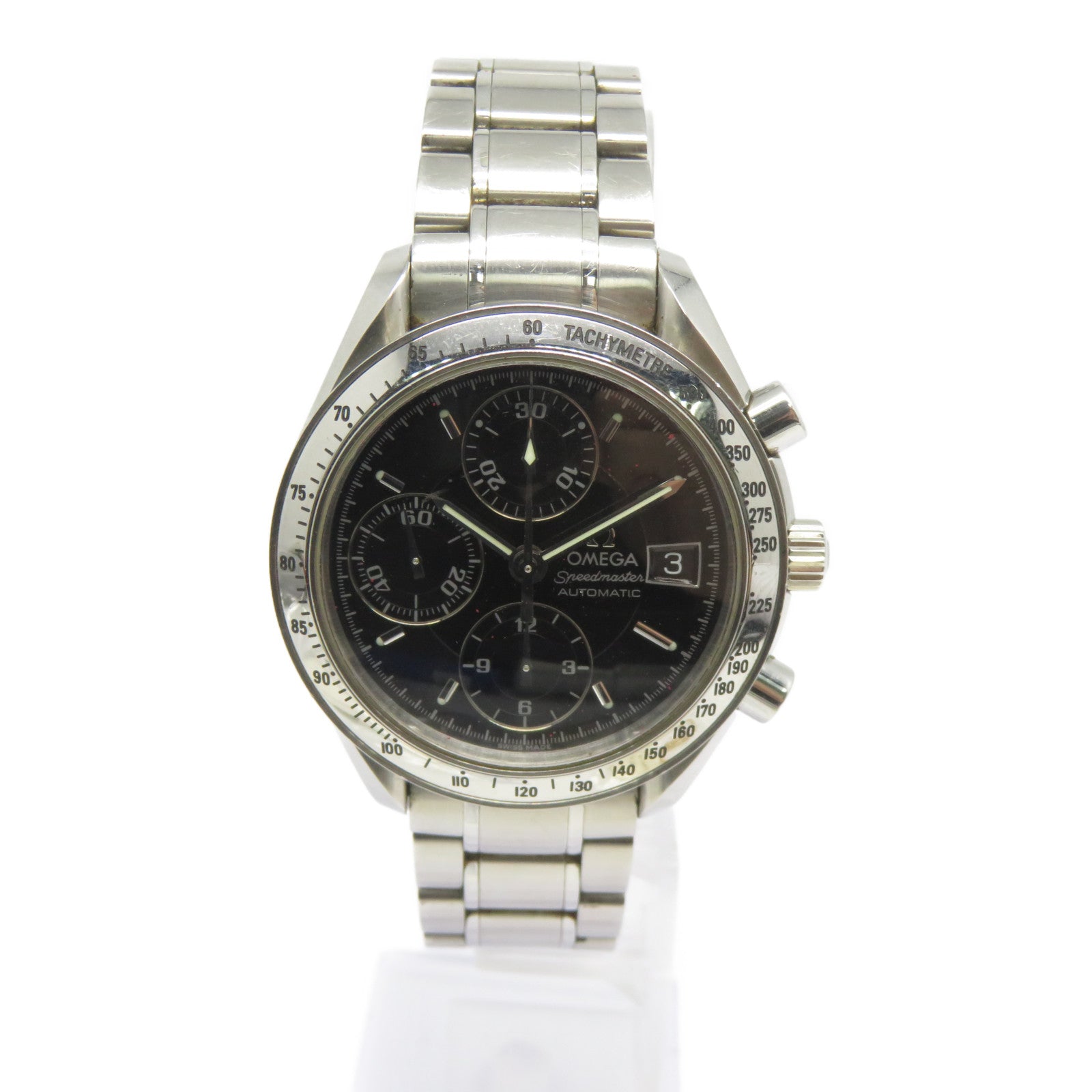 OMEGA Speedmaster Date不鏽鋼手錶自動機芯黑色