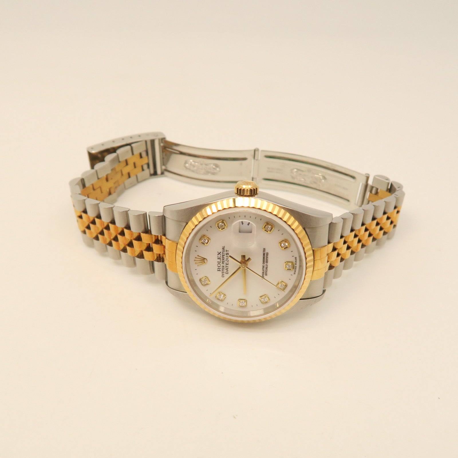 ROLEX Datejust 18K Gold/Stainless Steel Watch Automatic Movement Gold/Silver