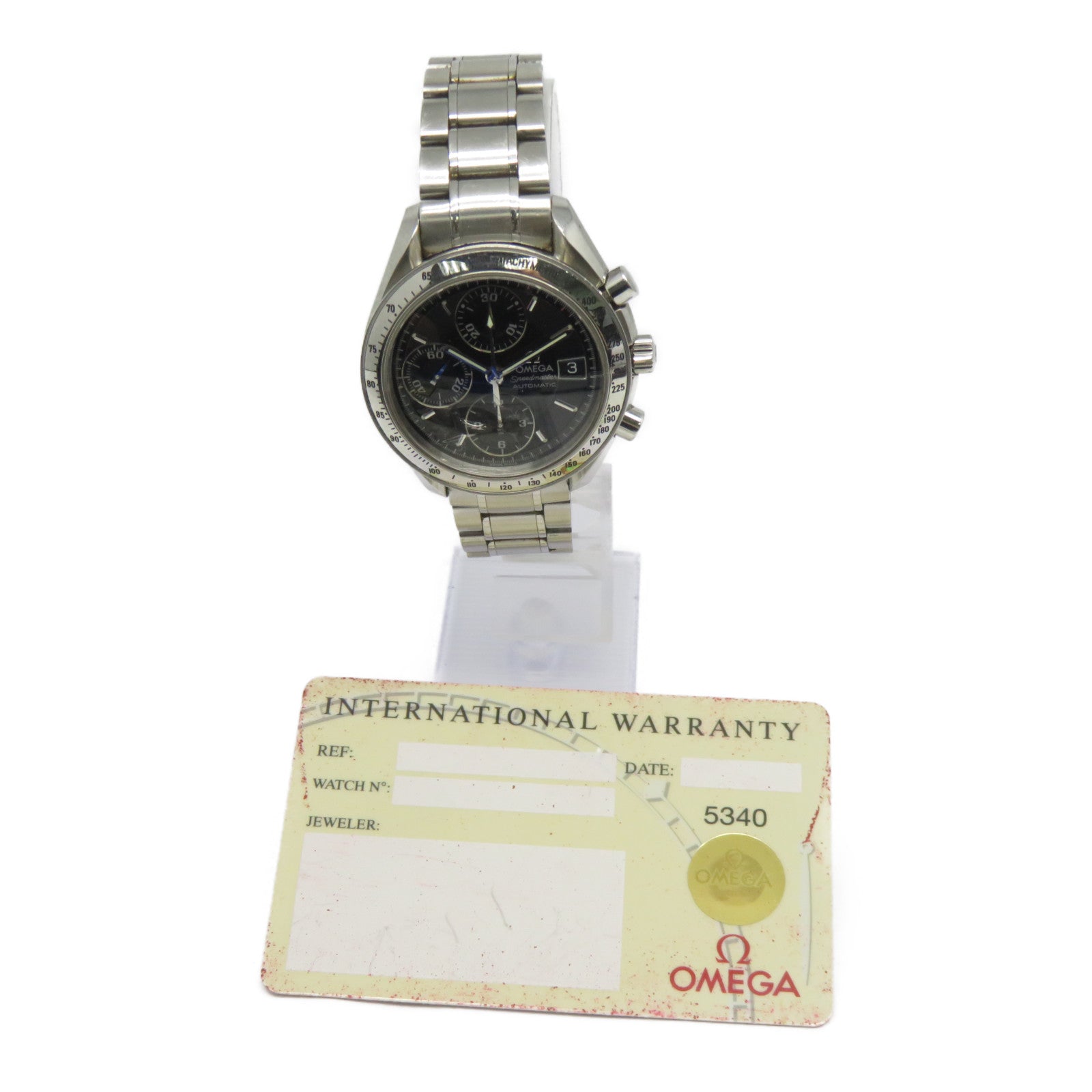OMEGA Speedmaster Date不鏽鋼手錶自動機芯黑色