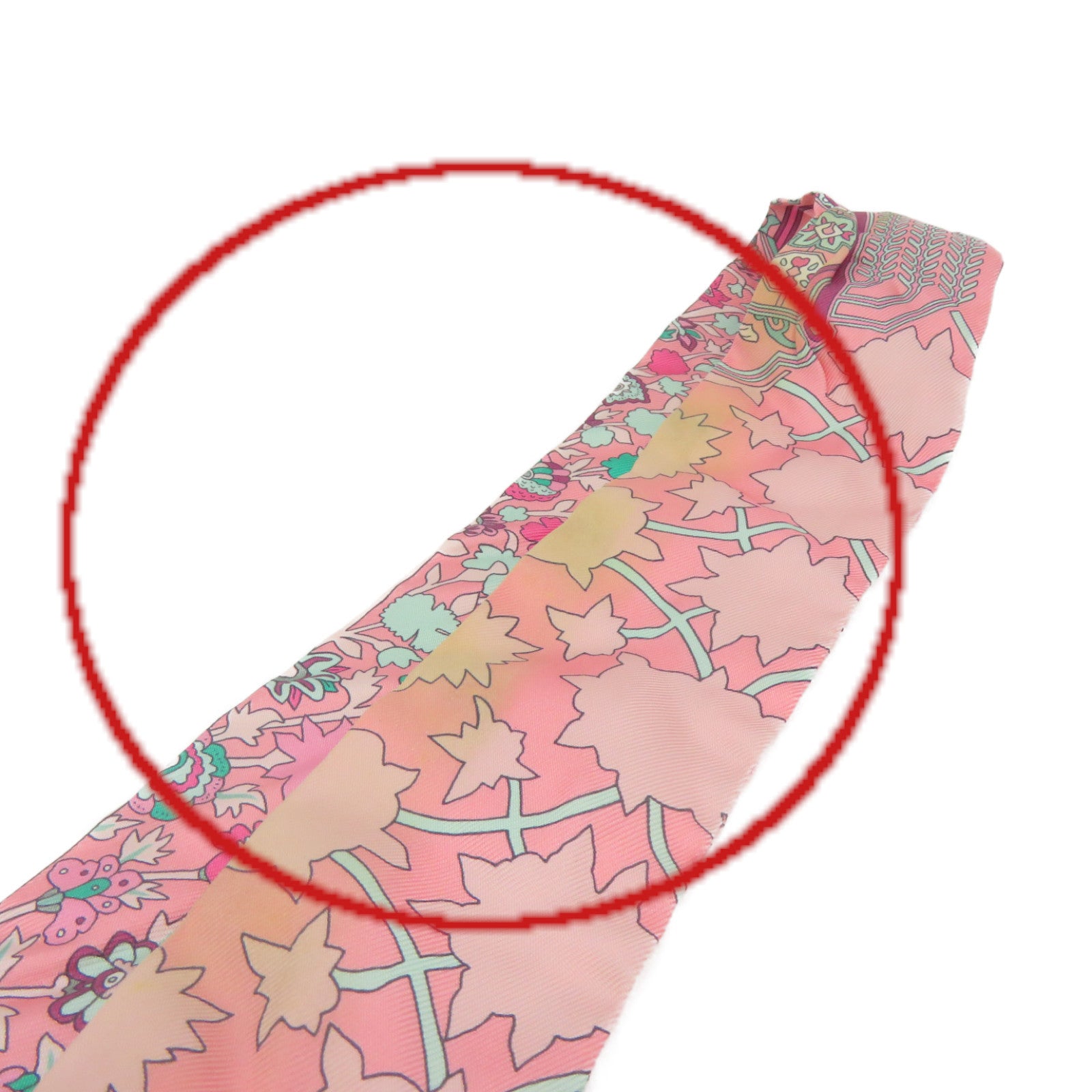 HERMES Silk Twilly Scarf Pink/Color
