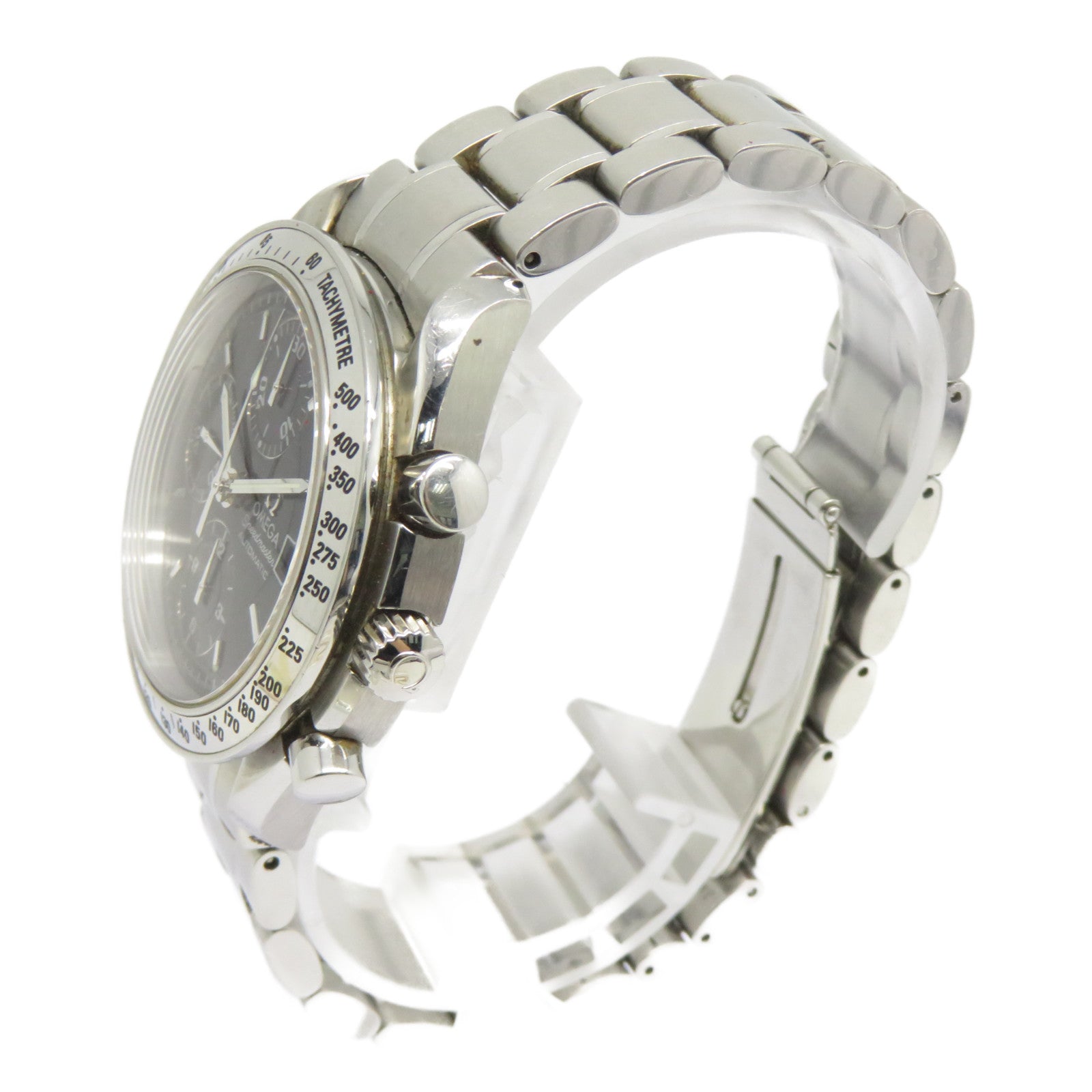 OMEGA Speedmaster Date不鏽鋼手錶自動機芯黑色