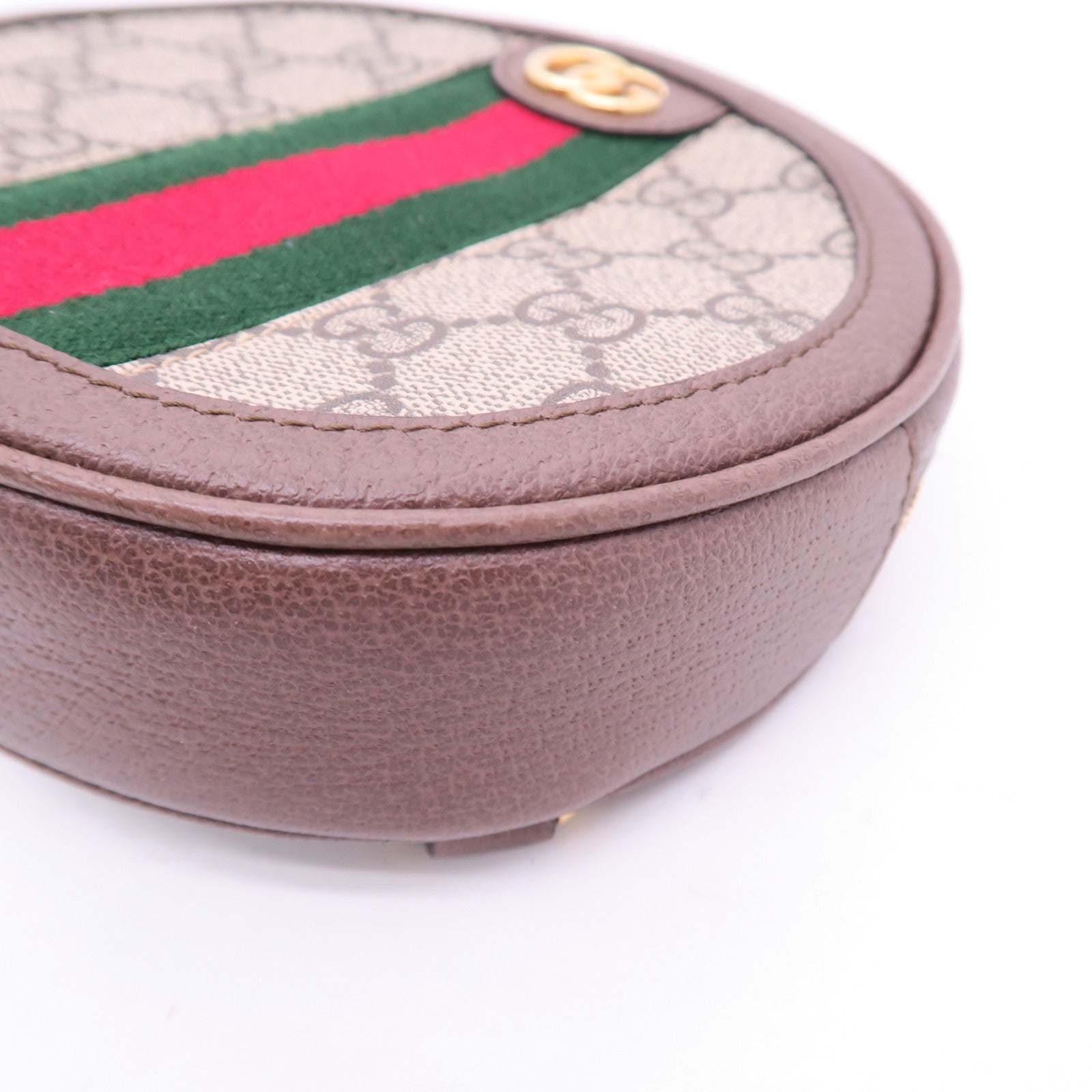 GUCCI 【激減優惠】帆布Ophidia Round Backpack金扣背包啡色