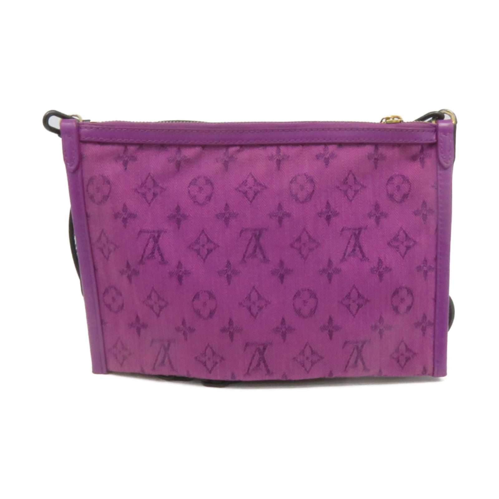 LOUIS VUITTON Monogram D.Flat Shoulder Bag肩背袋啡色/紫色