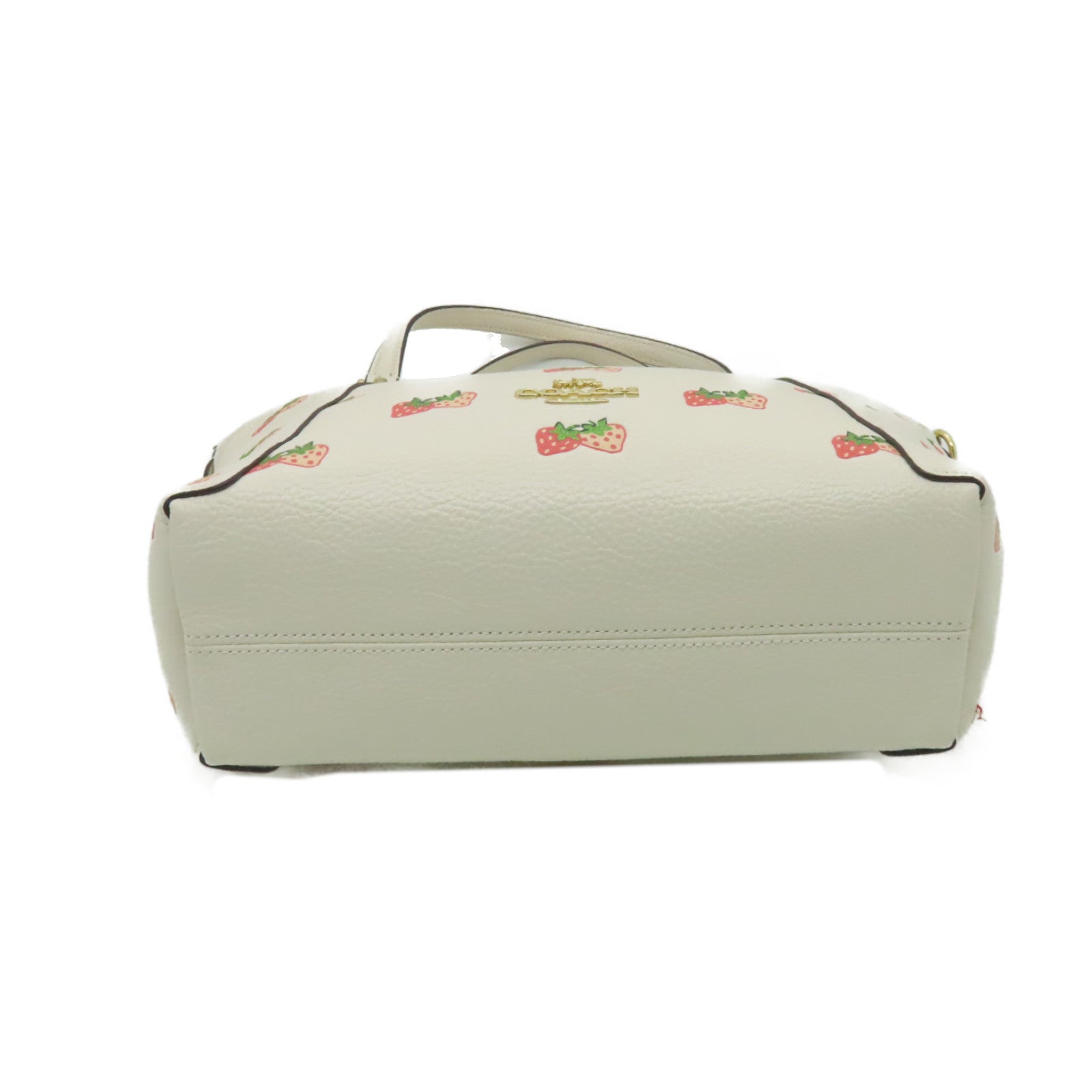 COACH 牛皮皮革Shoulder Bag金扣手挽肩背兩用袋白色/紅色/粉紅色