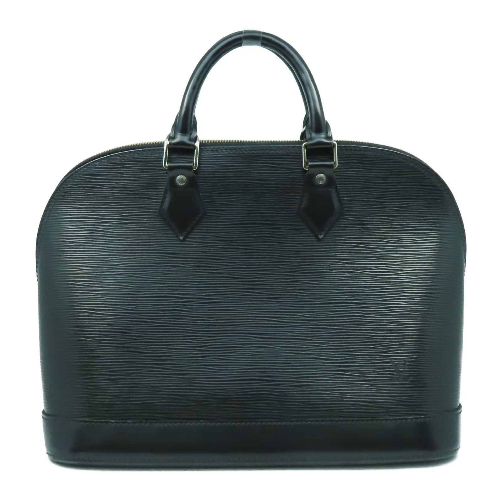 LOUIS VUITTON Epi Alma PM銀扣手挽袋黑色