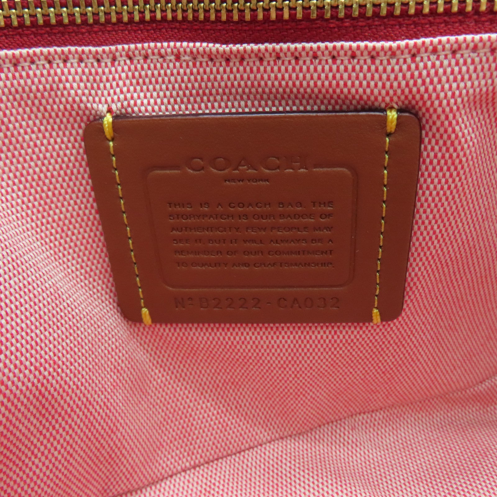COACH 稻草/禾秆2 Way Shoulder手挽肩背两用袋红色