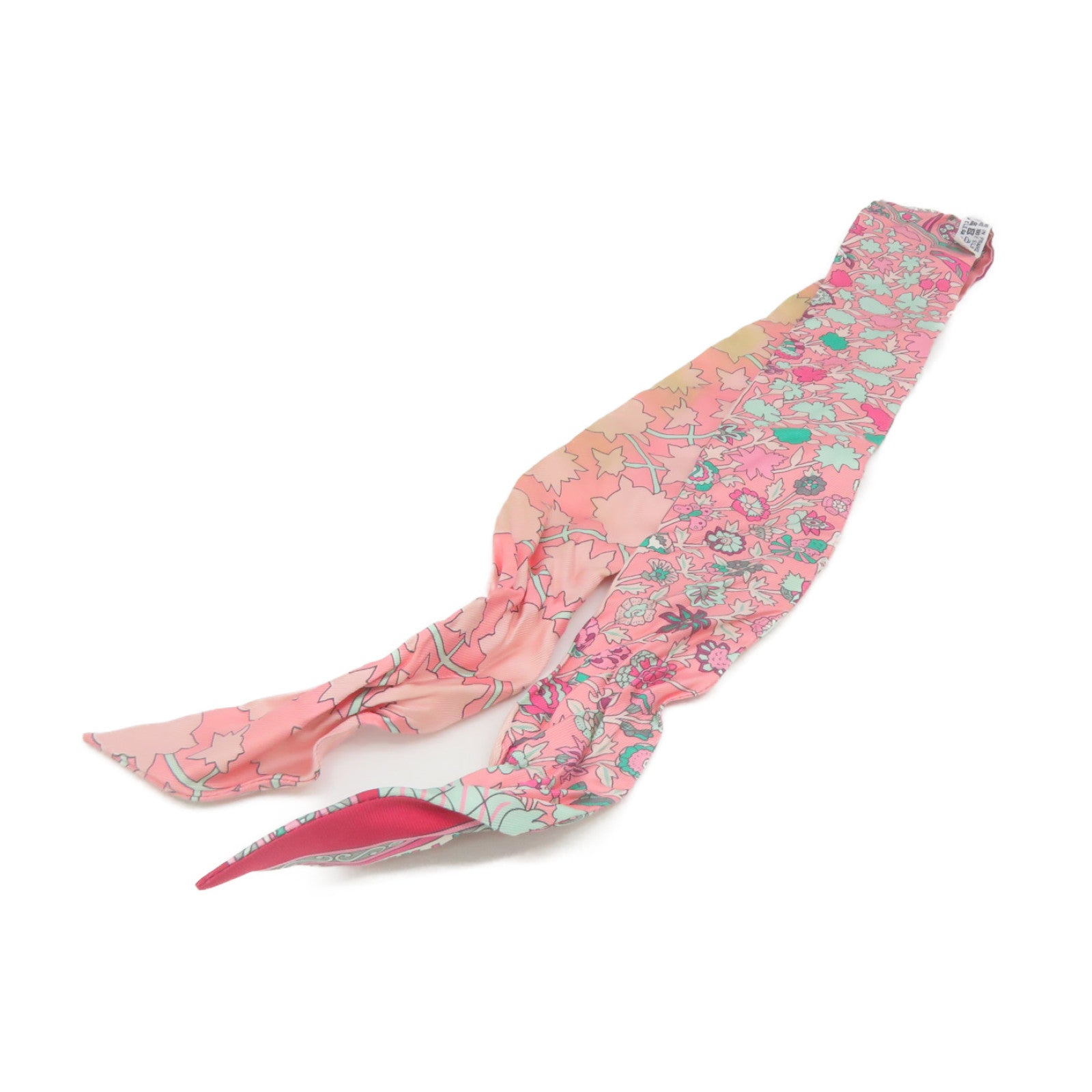HERMES Silk Twilly Scarf Pink/Color
