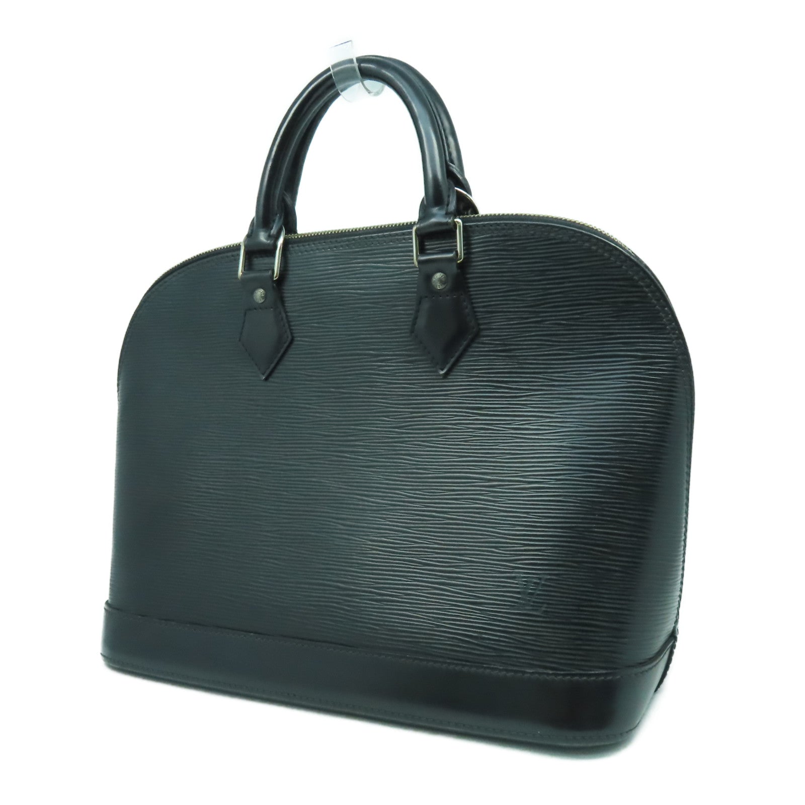 LOUIS VUITTON Epi Alma PM銀扣手挽袋黑色